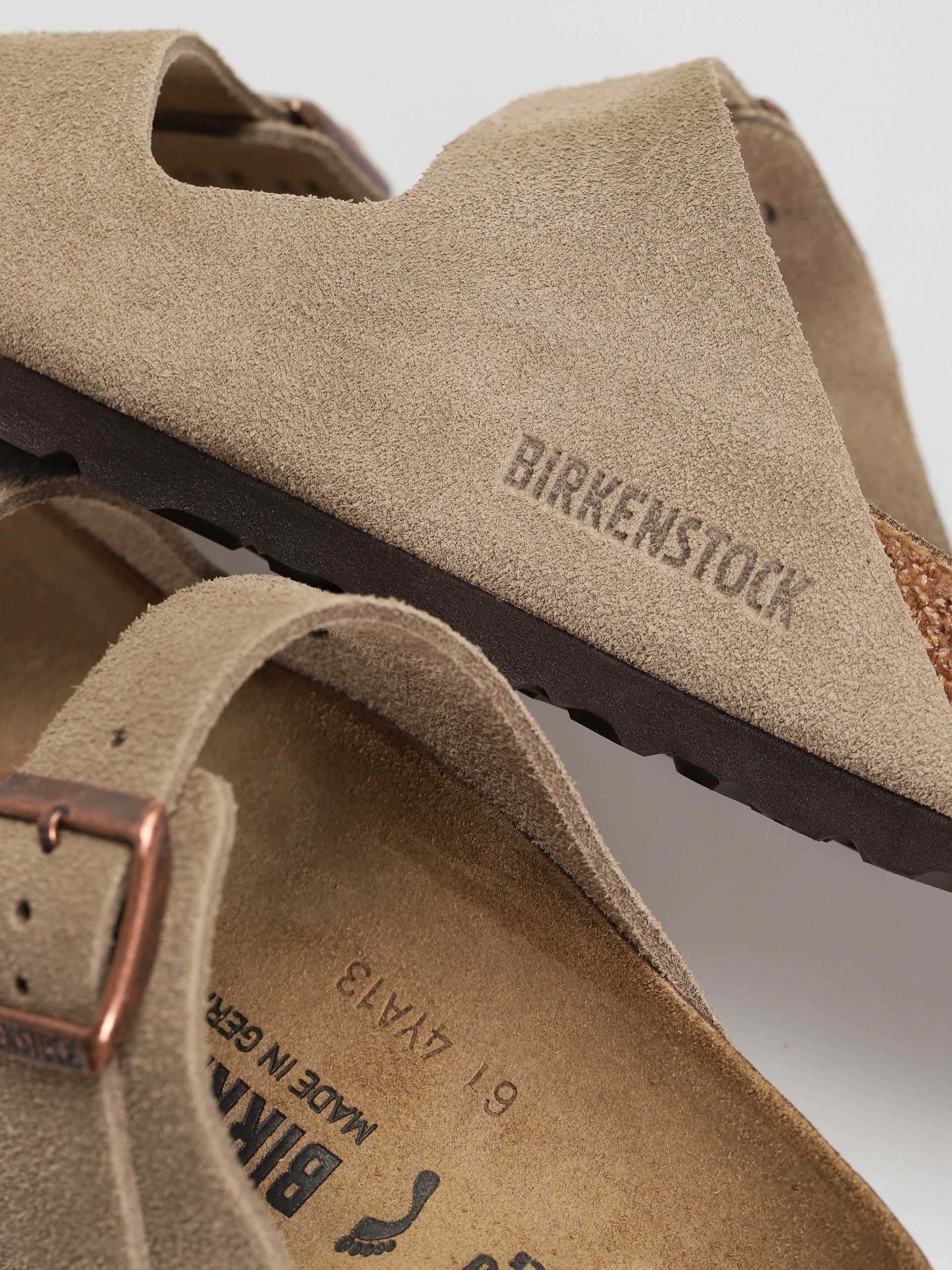 Чехли Birkenstock Arizona Suede Leather Narrow Wmn (taupe)