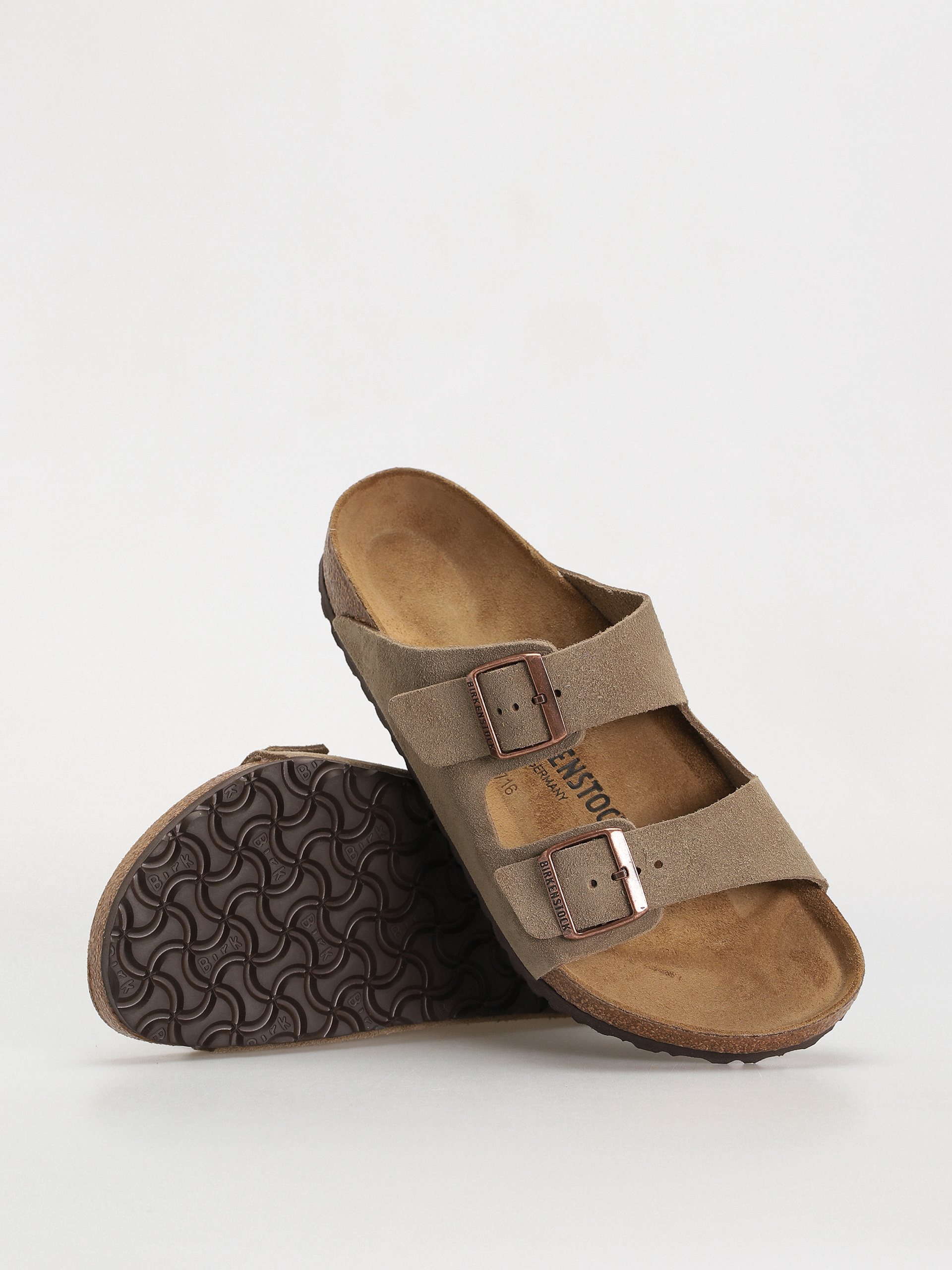 Чехли Birkenstock Arizona Suede Leather Regular (taupe)