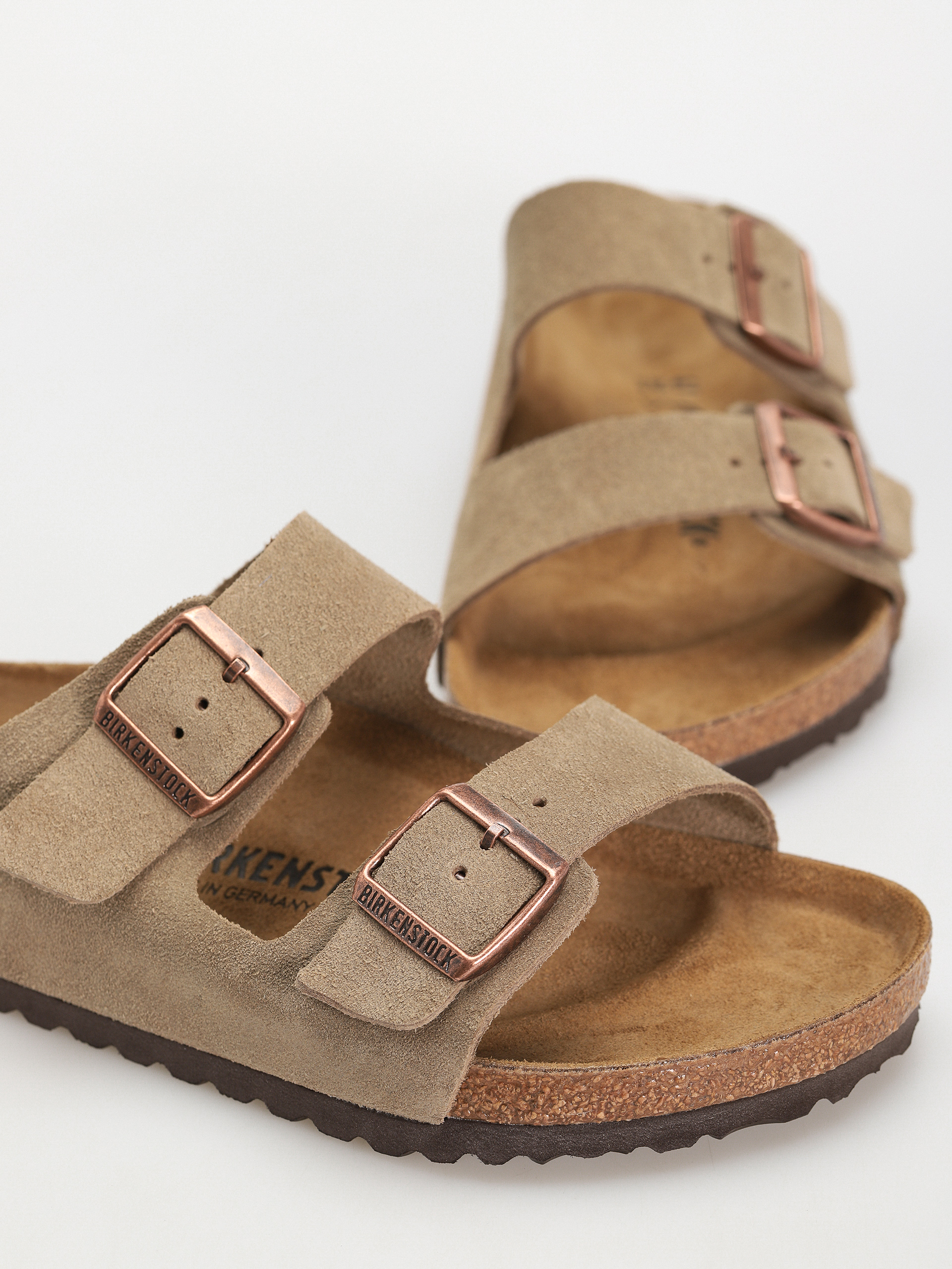 Чехли Birkenstock Arizona Suede Leather Regular (taupe)
