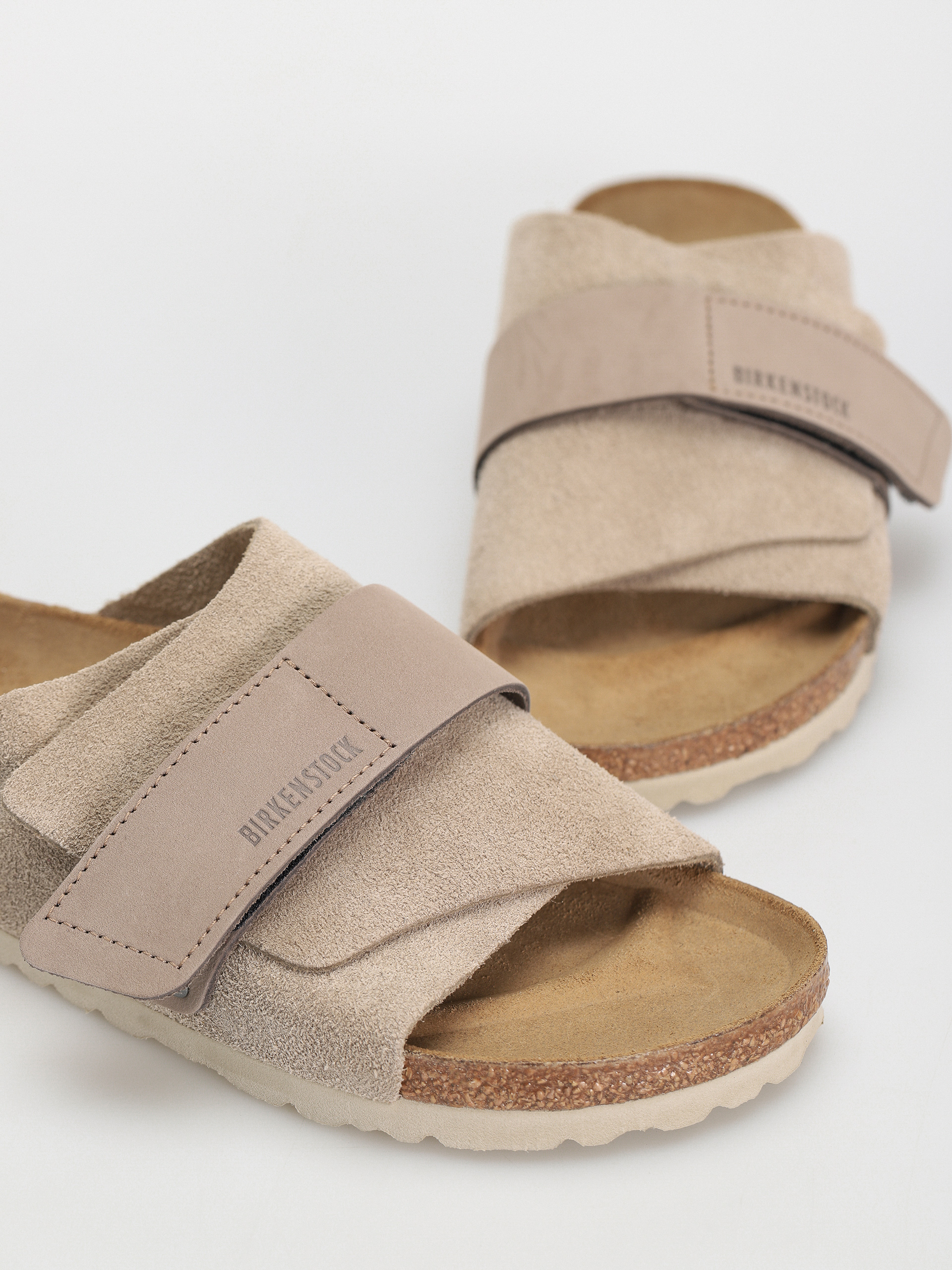 Чехли Birkenstock Kyoto Nubuck Suede Leather Narrow Wmn (taupe)