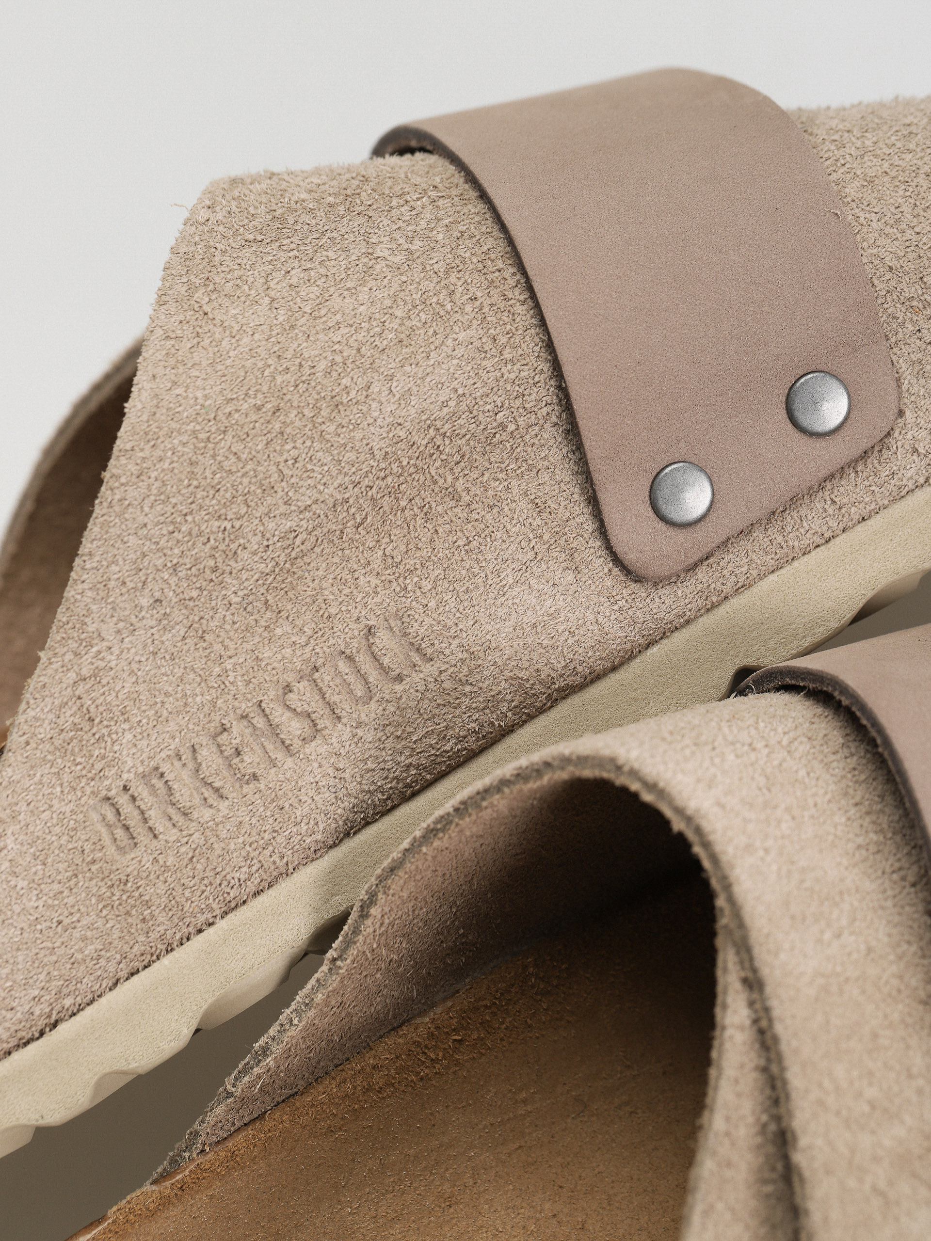 Чехли Birkenstock Kyoto Nubuck Suede Leather Narrow Wmn (taupe)