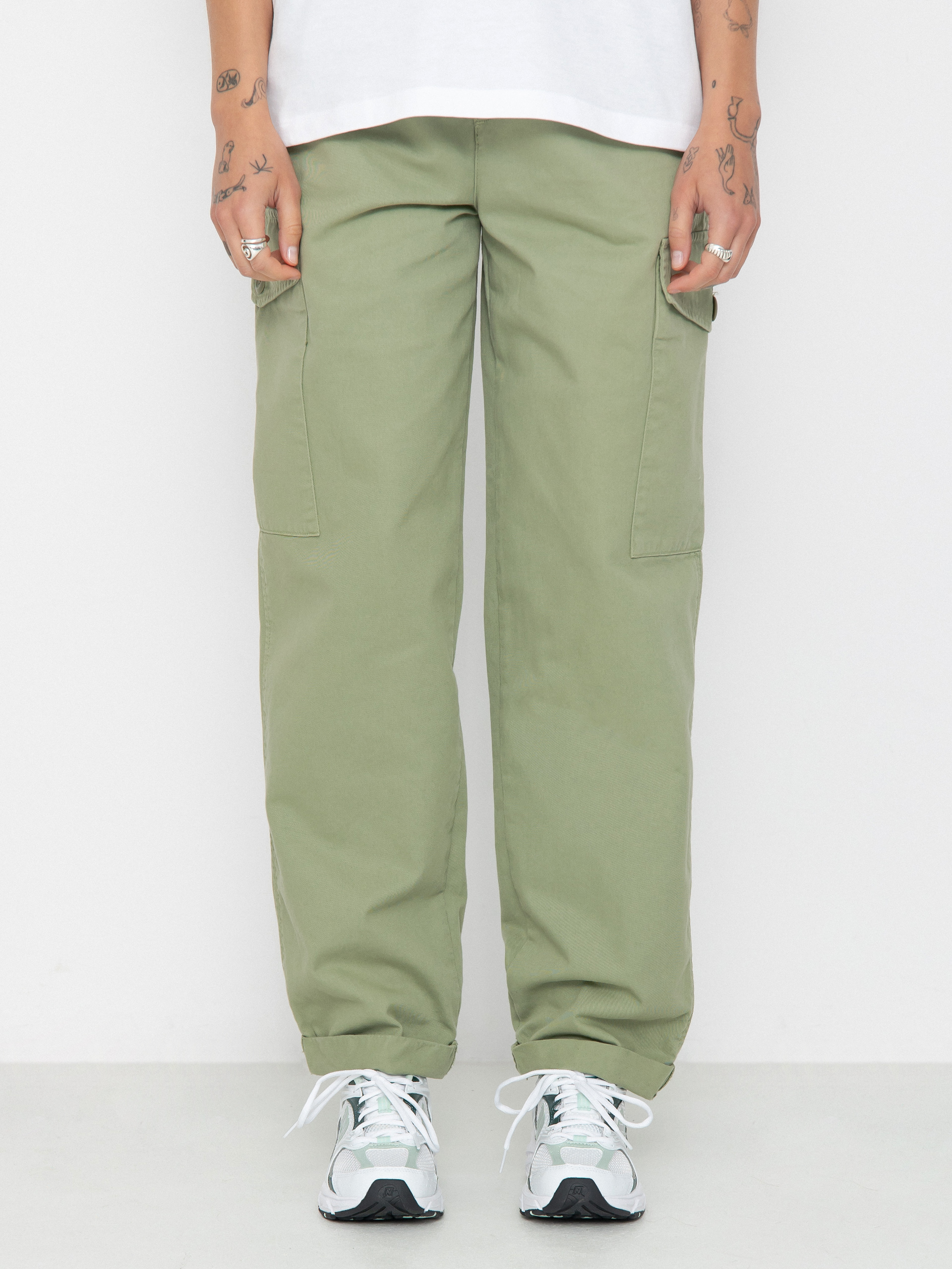 Панталони Carhartt WIP Collins Wmn (misty green)