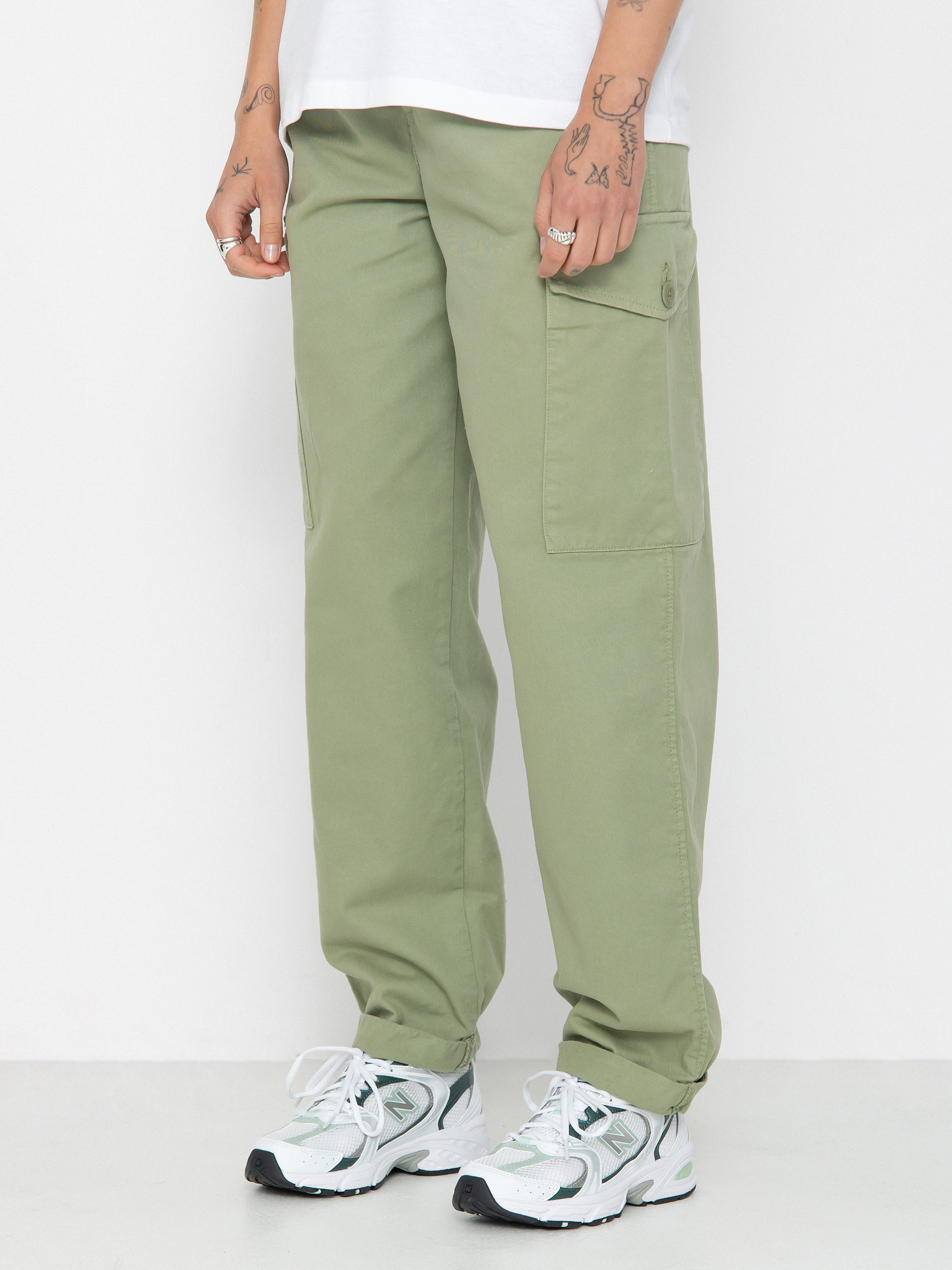 Панталони Carhartt WIP Collins Wmn (misty green)