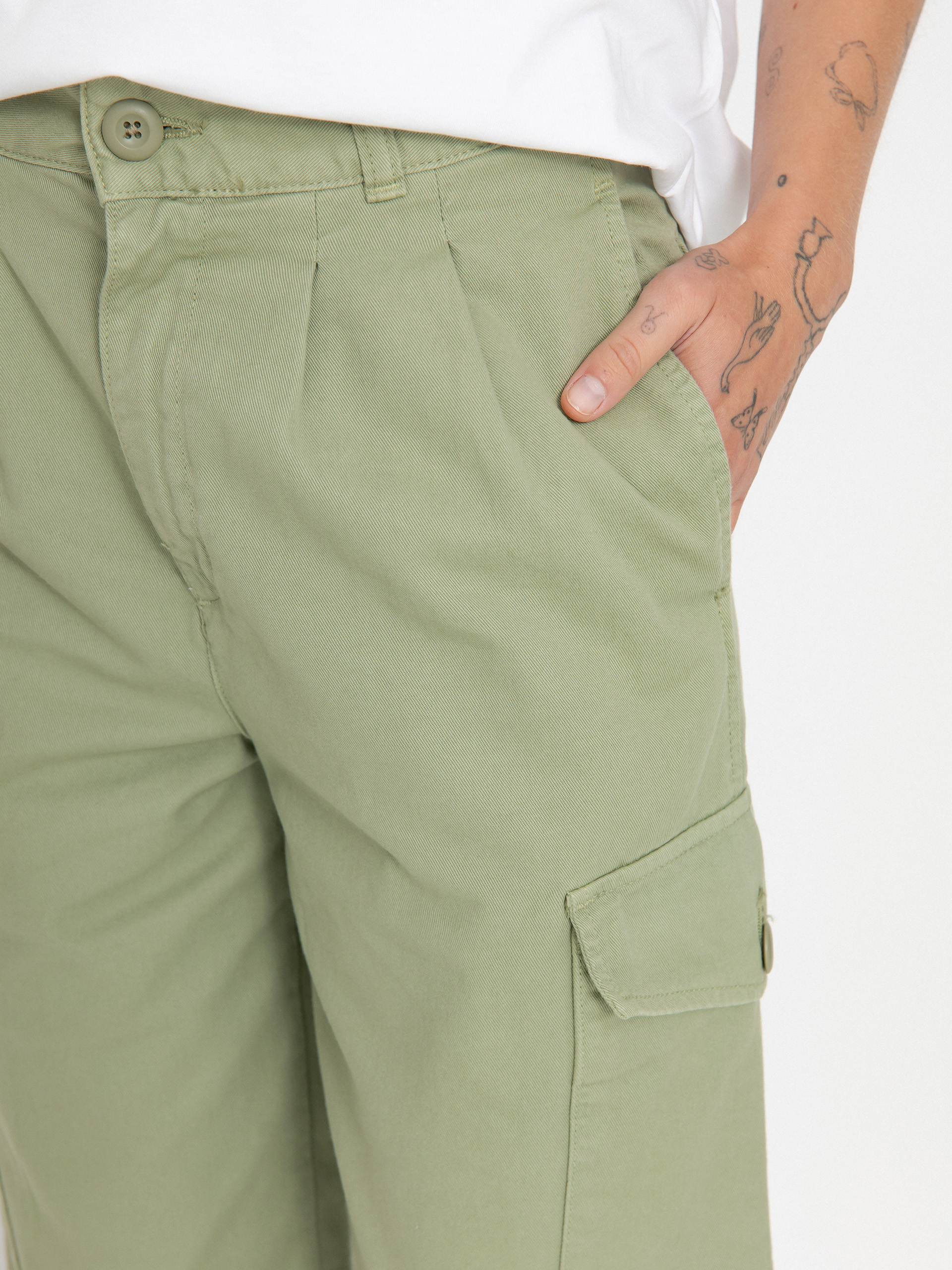 Панталони Carhartt WIP Collins Wmn (misty green)