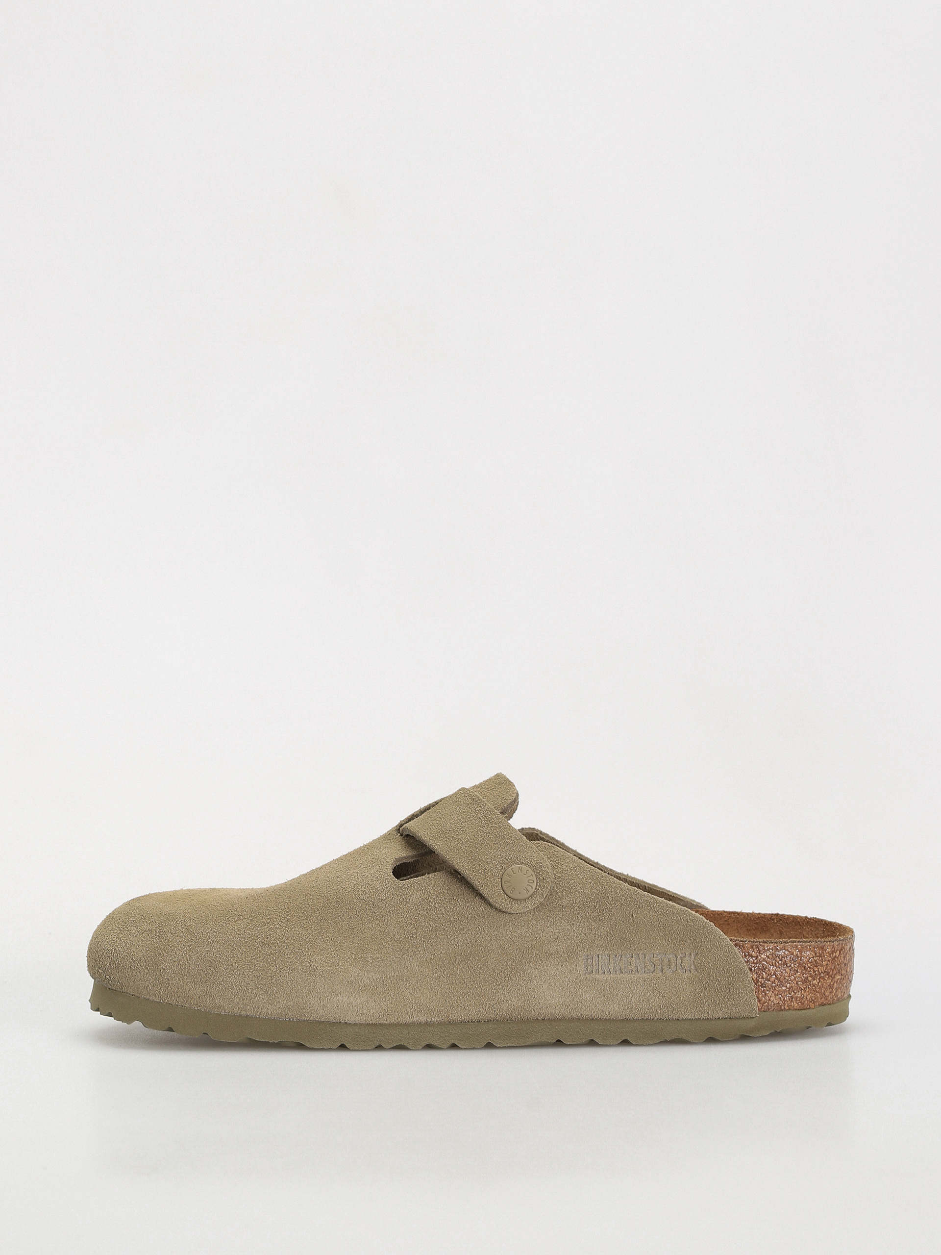Чехли Birkenstock Boston Suede Leather Regular (faded khaki)