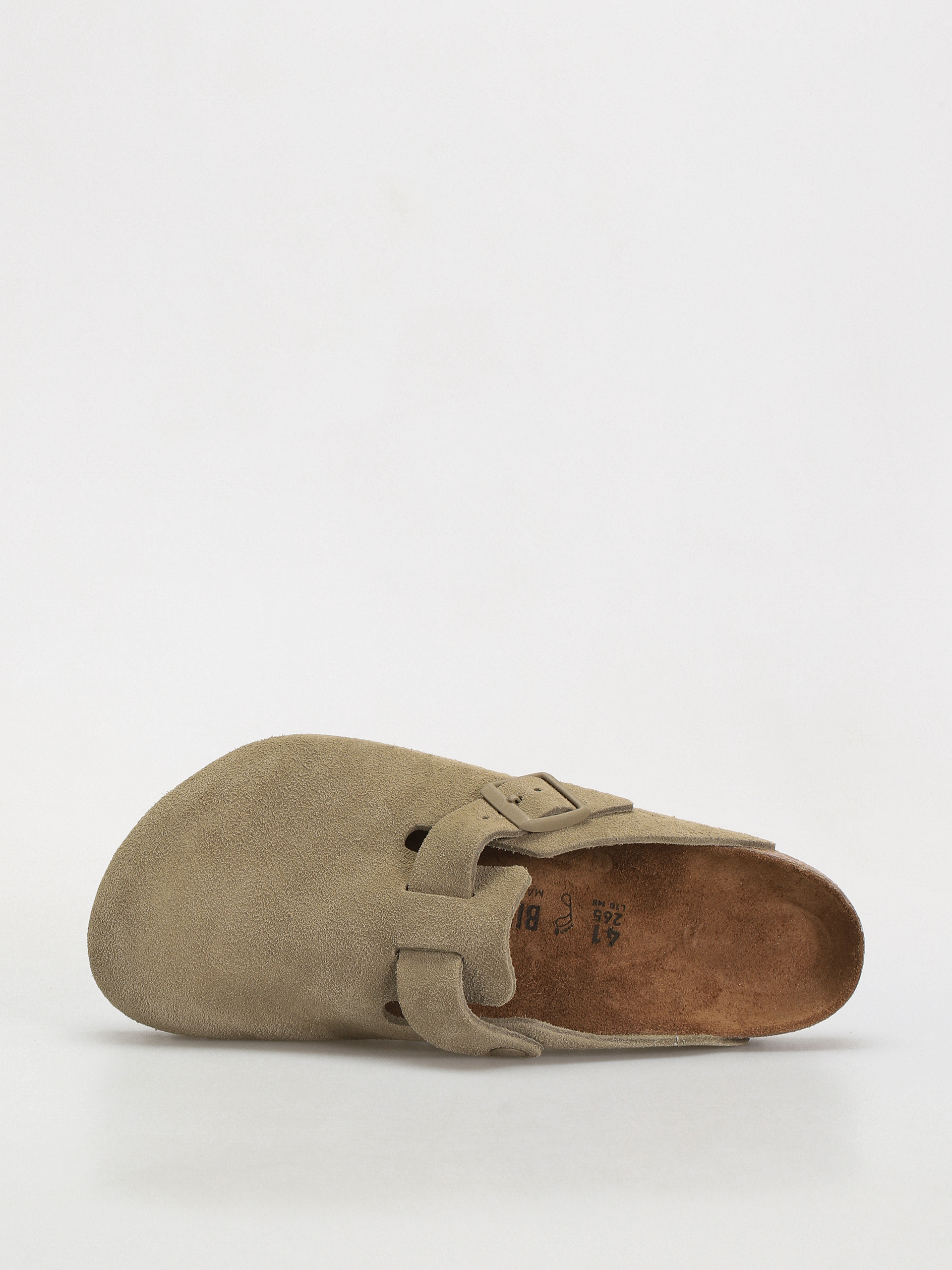 Чехли Birkenstock Boston Suede Leather Regular (faded khaki)