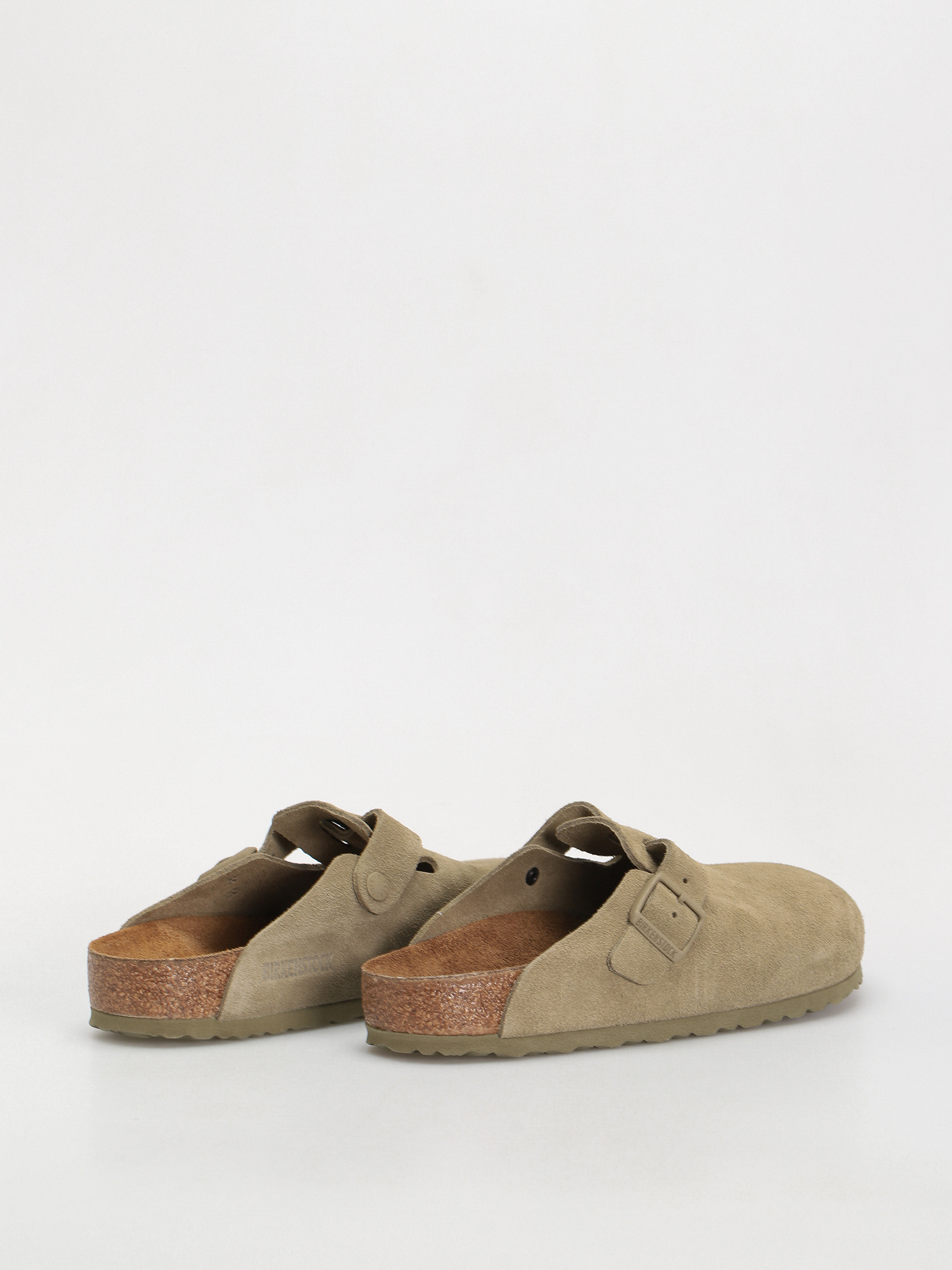 Чехли Birkenstock Boston Suede Leather Regular (faded khaki)