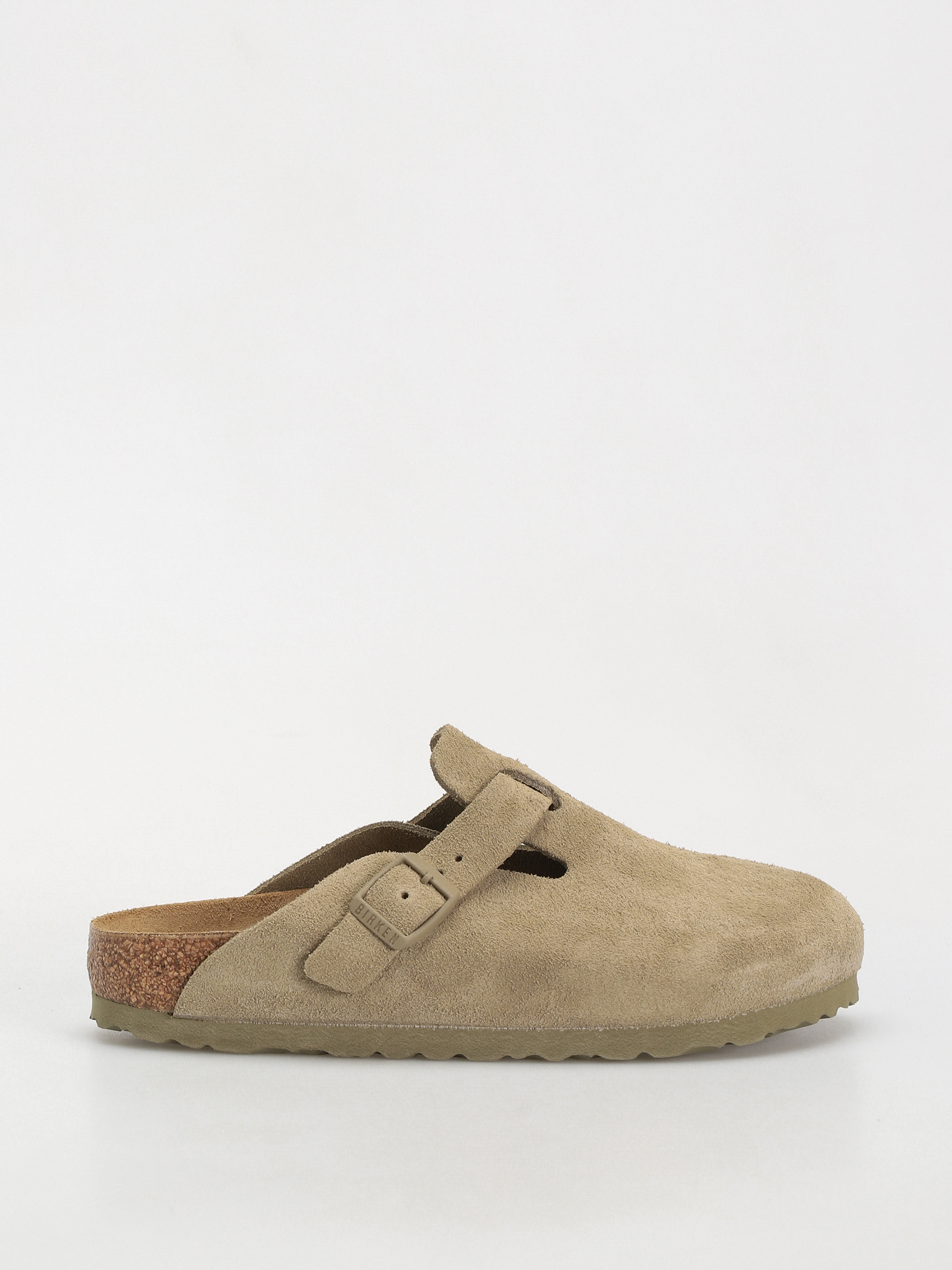 u0427u0435u0445u043bu0438 Birkenstock Boston Suede Leather Narrow Wmn (faded khaki)
