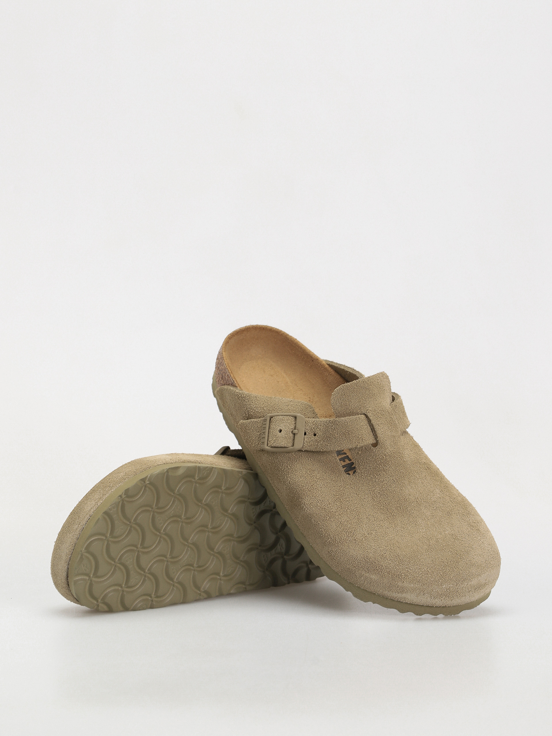 Чехли Birkenstock Boston Suede Leather Narrow Wmn (faded khaki)