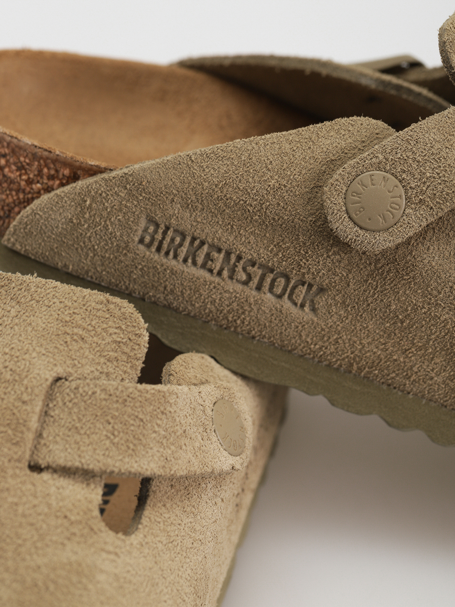 Чехли Birkenstock Boston Suede Leather Narrow Wmn (faded khaki)