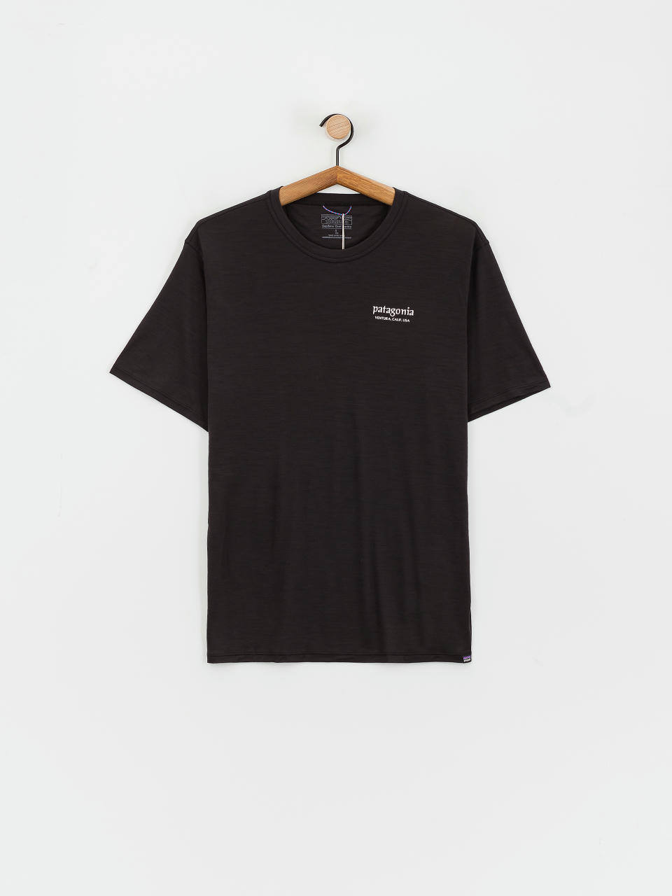 Тениска Patagonia Cap Cool Merino Blend Graphic (heritage header black)