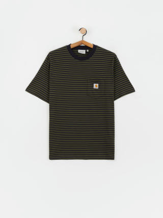 Тениска Carhartt WIP Verner Pocket (verner stripe/dark navy/office green)