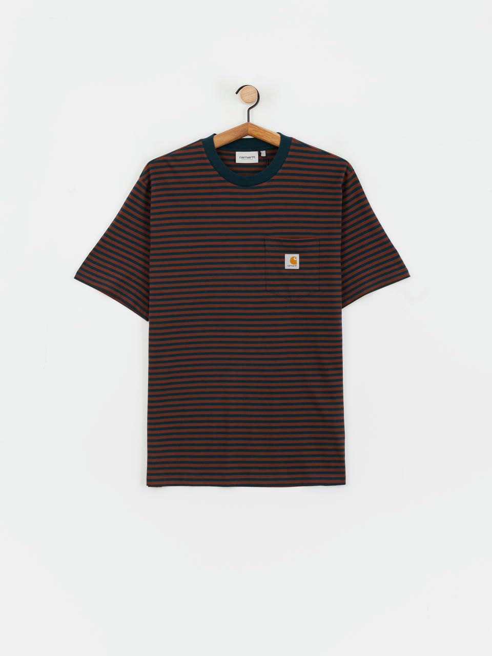 Тениска Carhartt WIP Verner Pocket (verner stripe/duck blue/offroad)