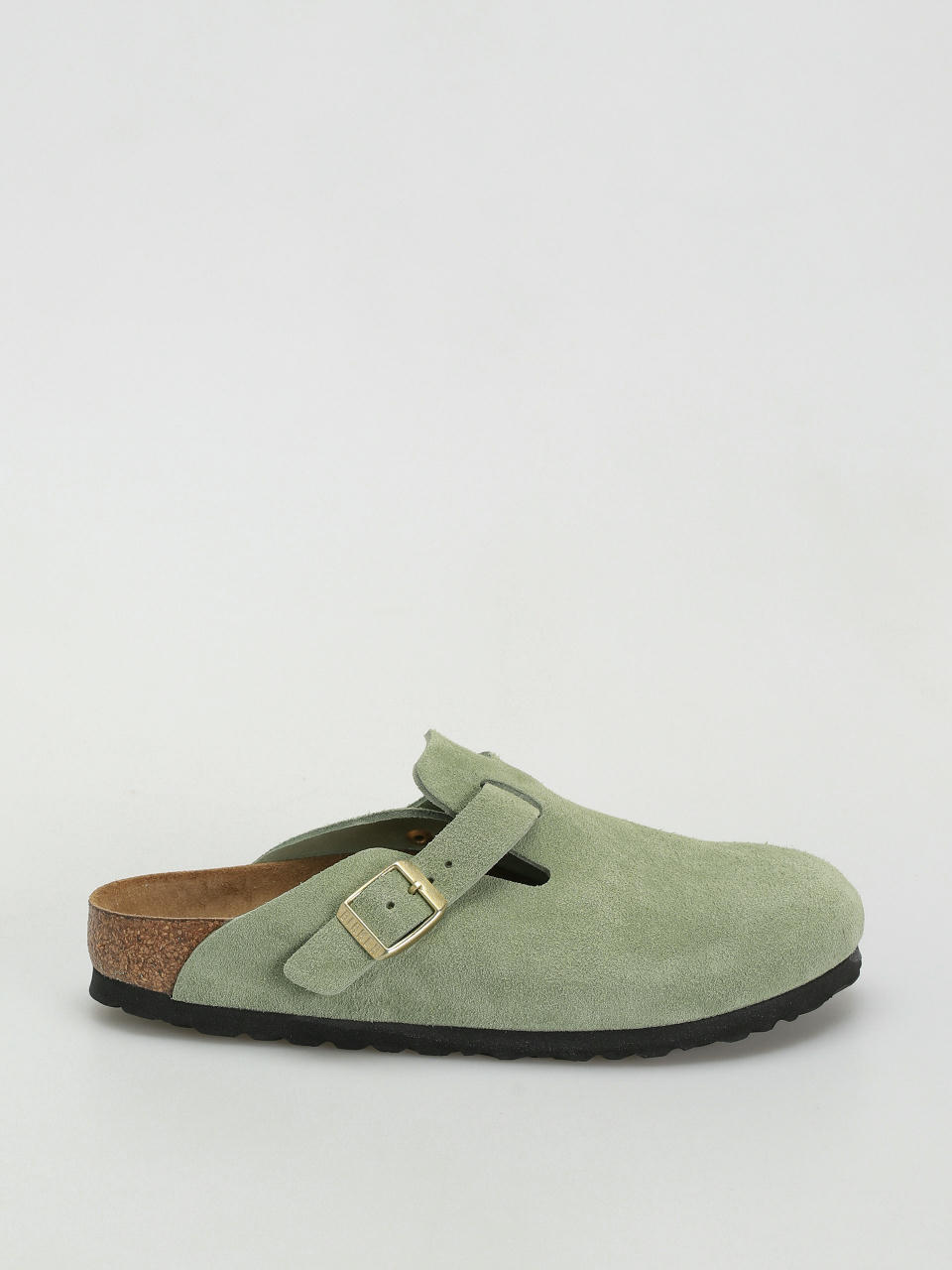 Чехли Birkenstock Boston Soft Footbed Suede Leather Narrow Wmn (green tea)