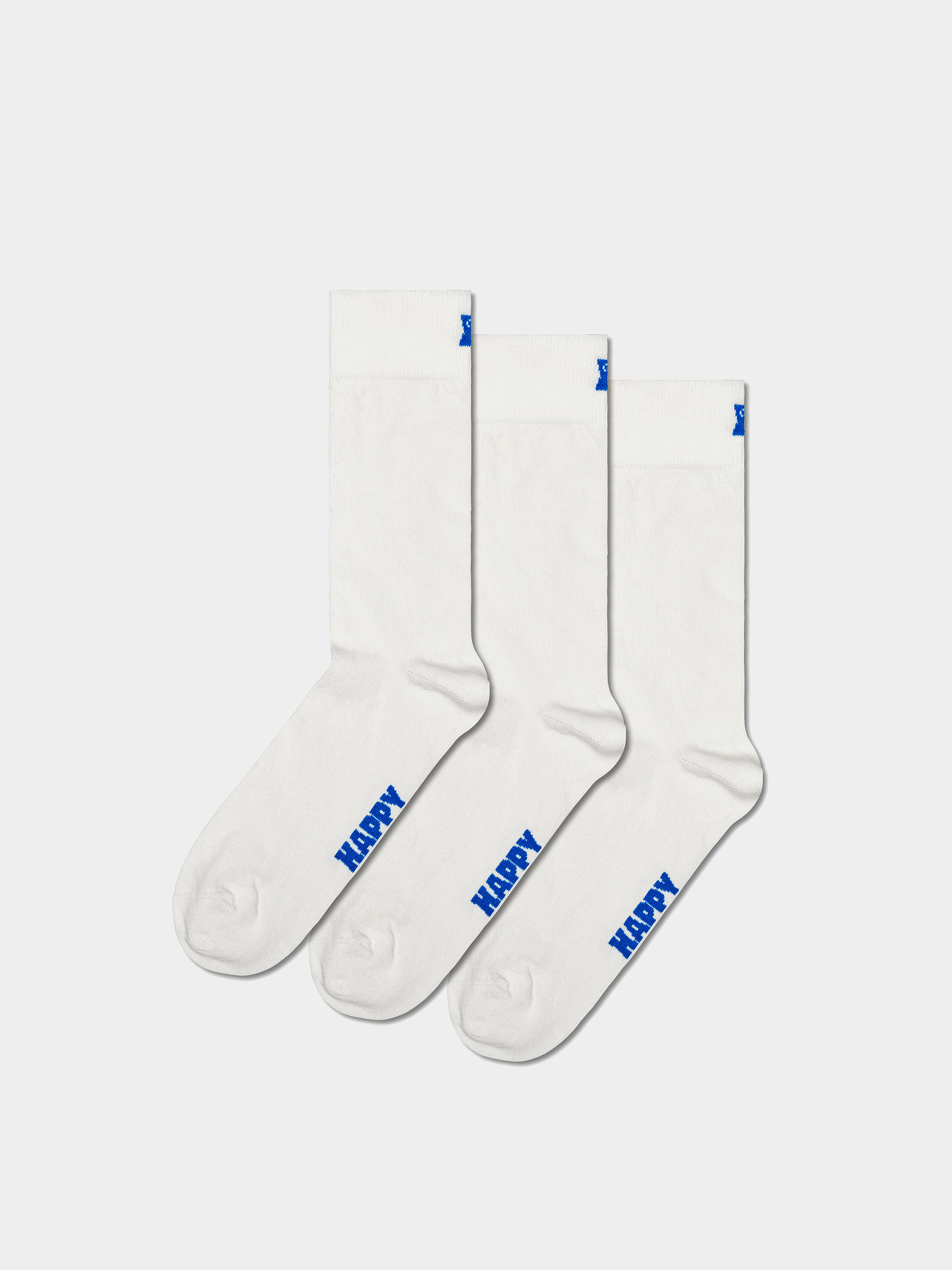 Чорапи Happy Socks 3-Pack Solids (white)