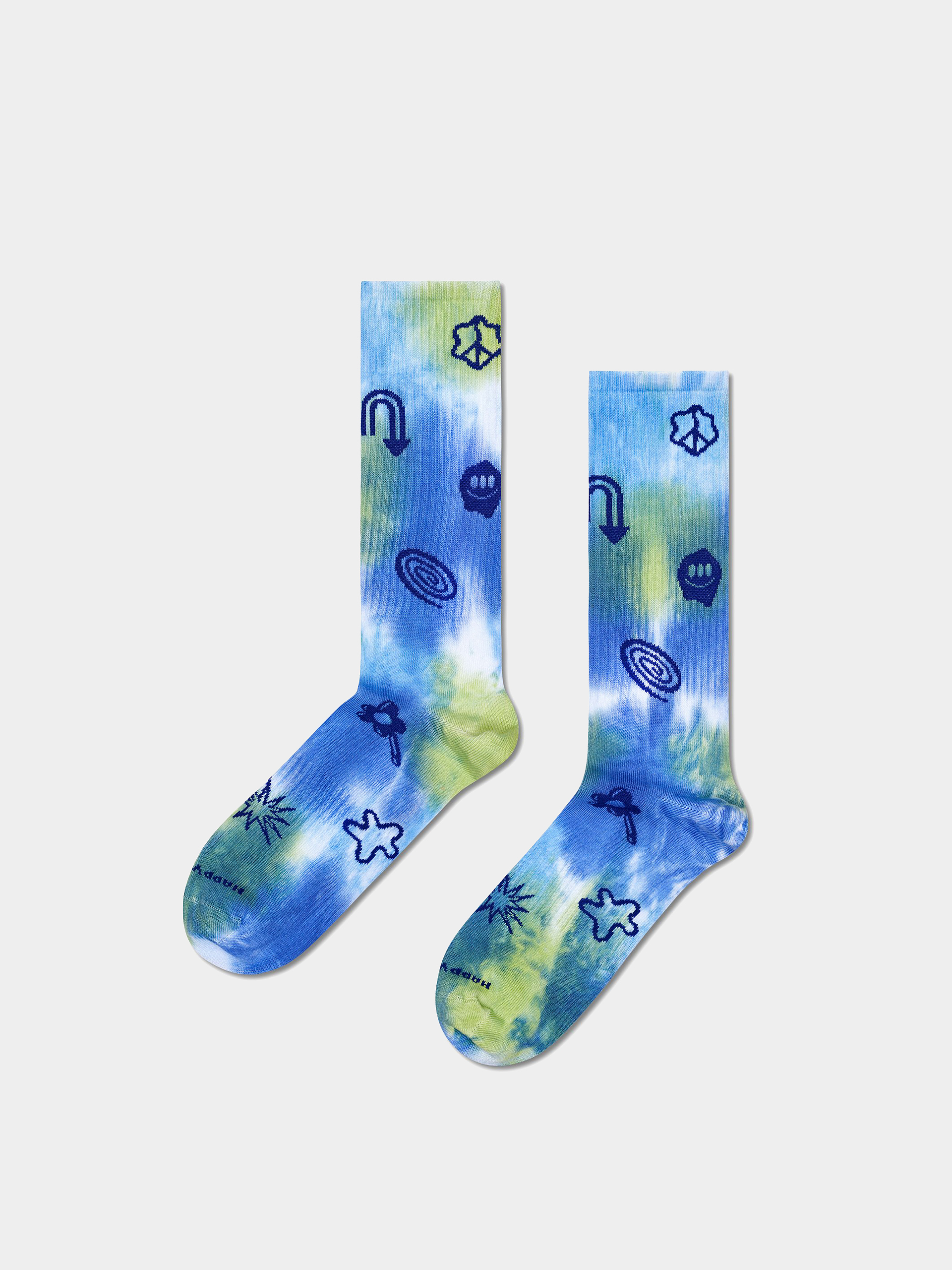 Чорапи Happy Socks Hyper Tie-Dye Sneaker (blue)