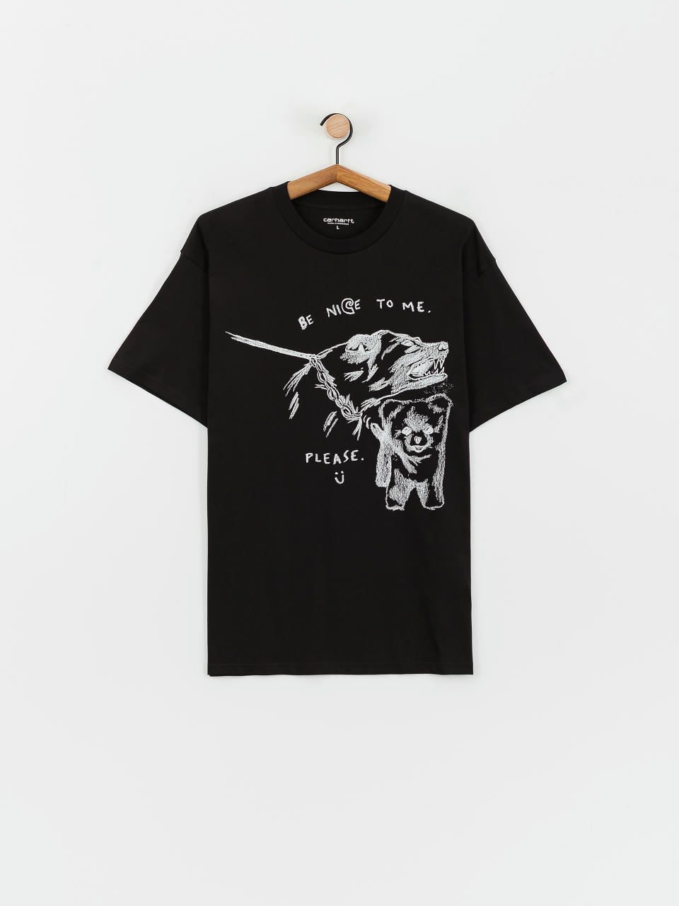 Тениска Carhartt WIP Pepe Be Nice (black/white)