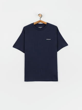 Тениска Carhartt WIP Script Embroidery (air force blue/white)