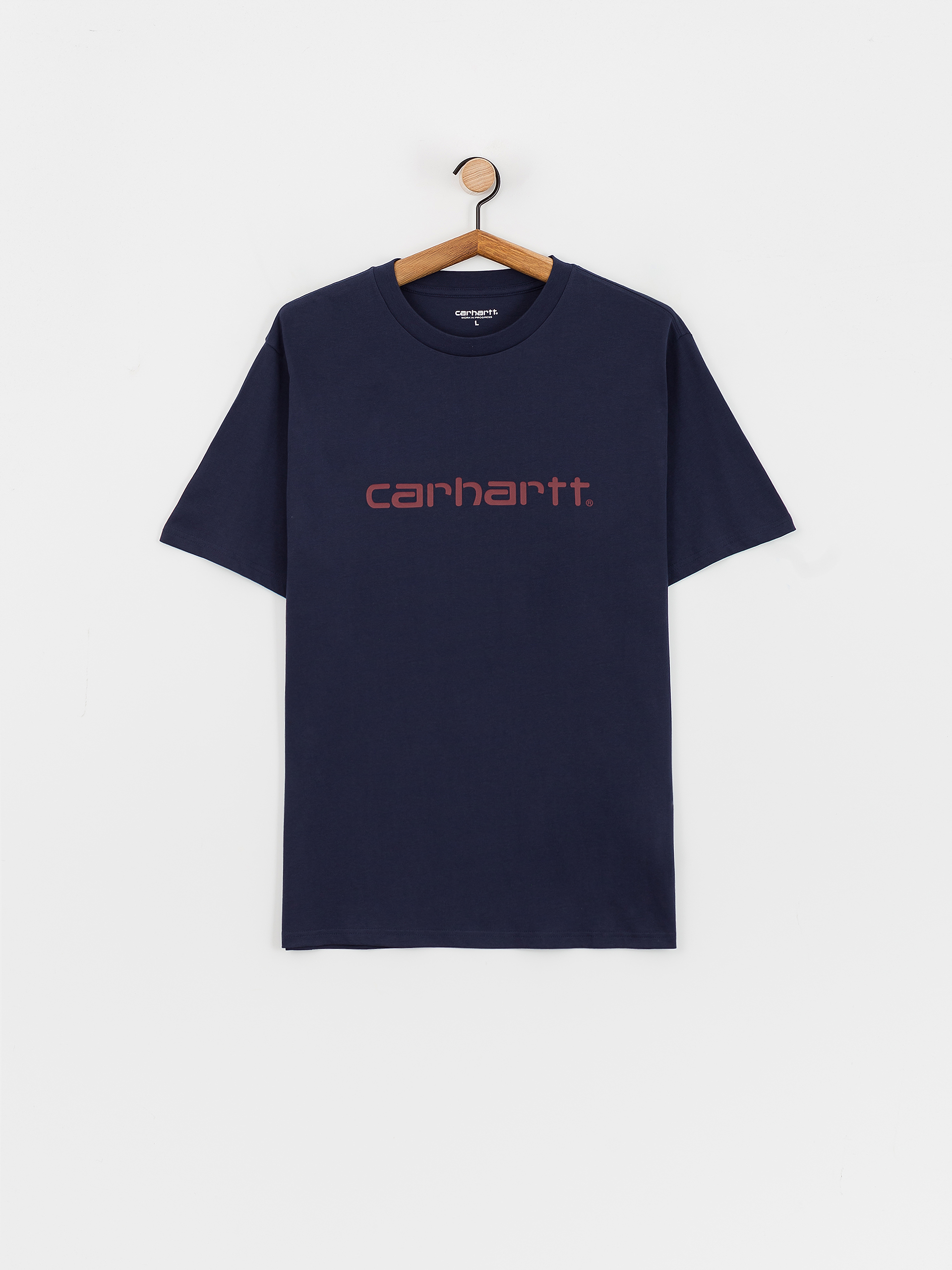 Тениска Carhartt WIP Script (air force blue/malbec)