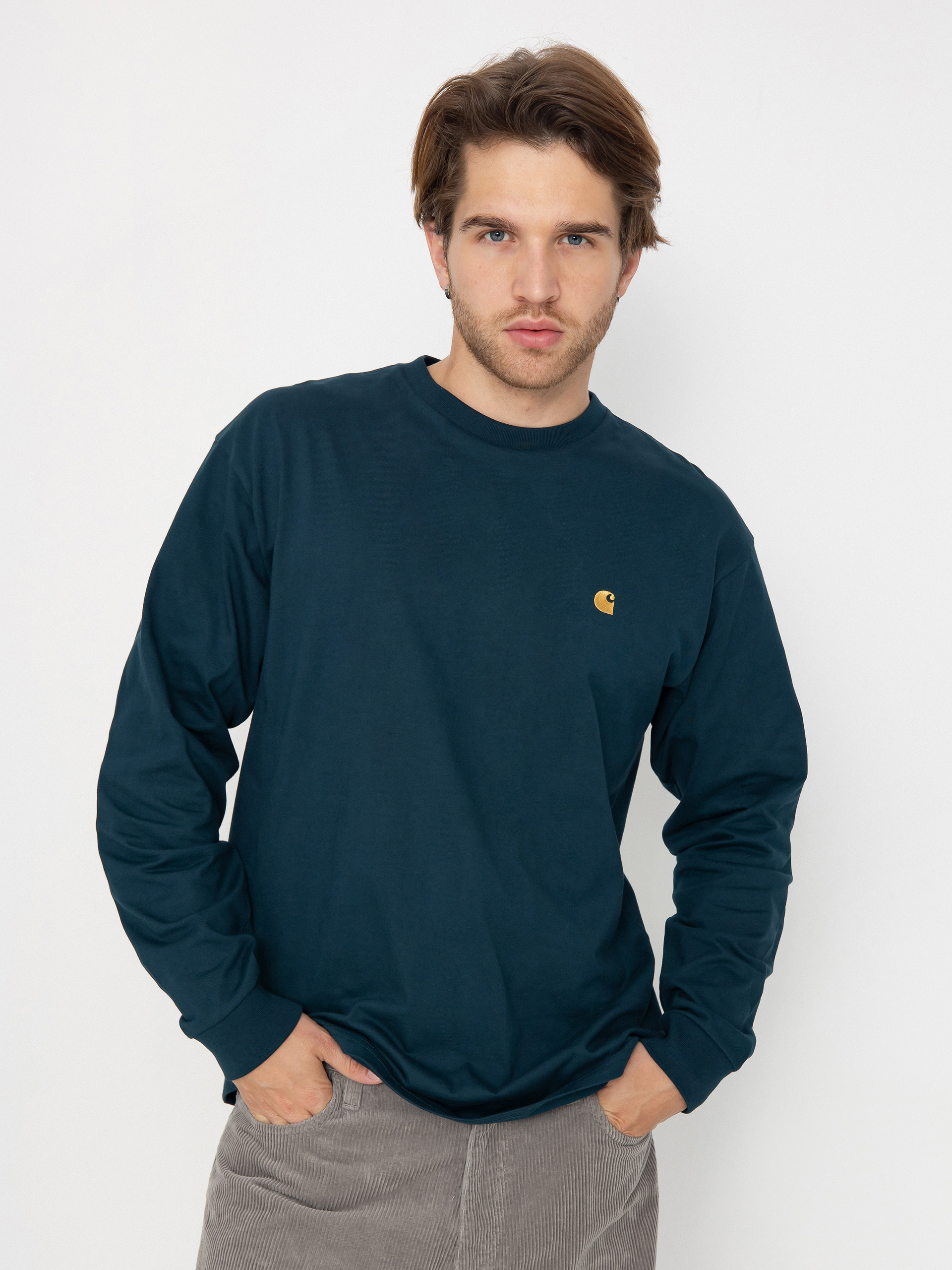 Блуза Carhartt WIP Chase (duck blue/gold)