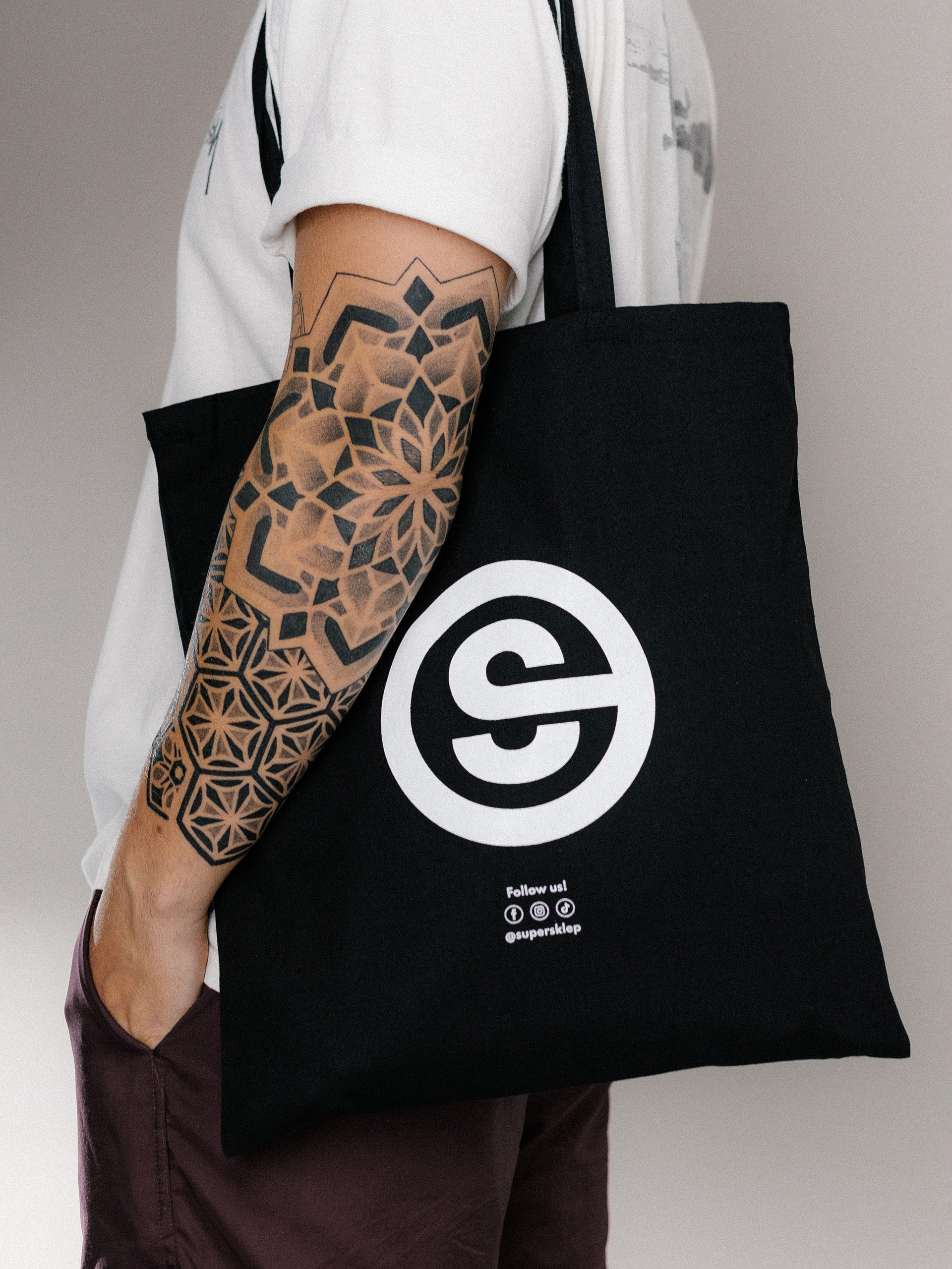 Чанта Supersklep Stamp (black)