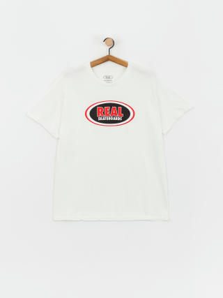 Тениска Real Oval (white/red/black)