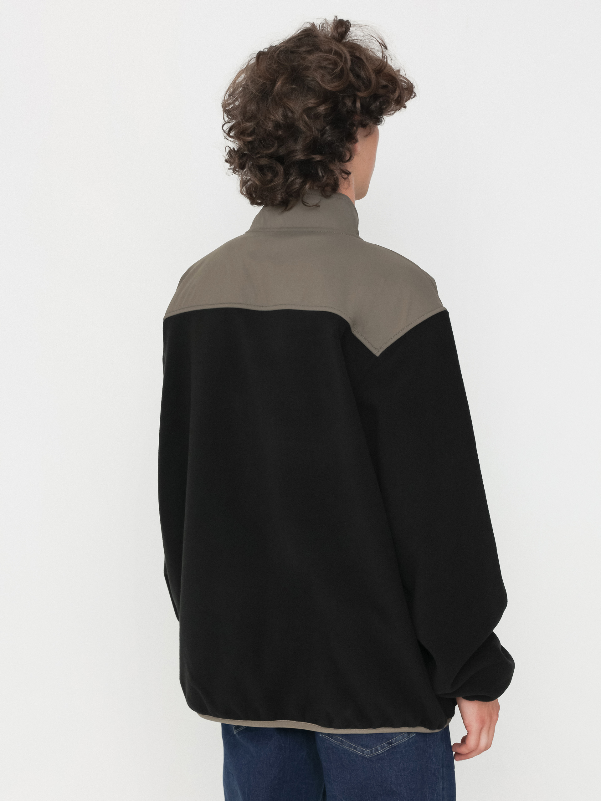 Мъжки Поларени суитшърт Vans Ranford Polar Fleece Loose Hz (black/bungee cord)