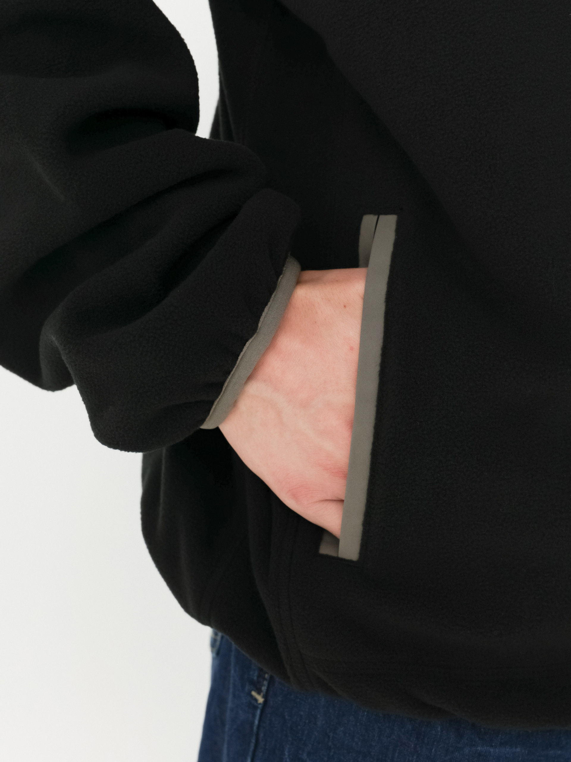 Мъжки Поларени суитшърт Vans Ranford Polar Fleece Loose Hz (black/bungee cord)