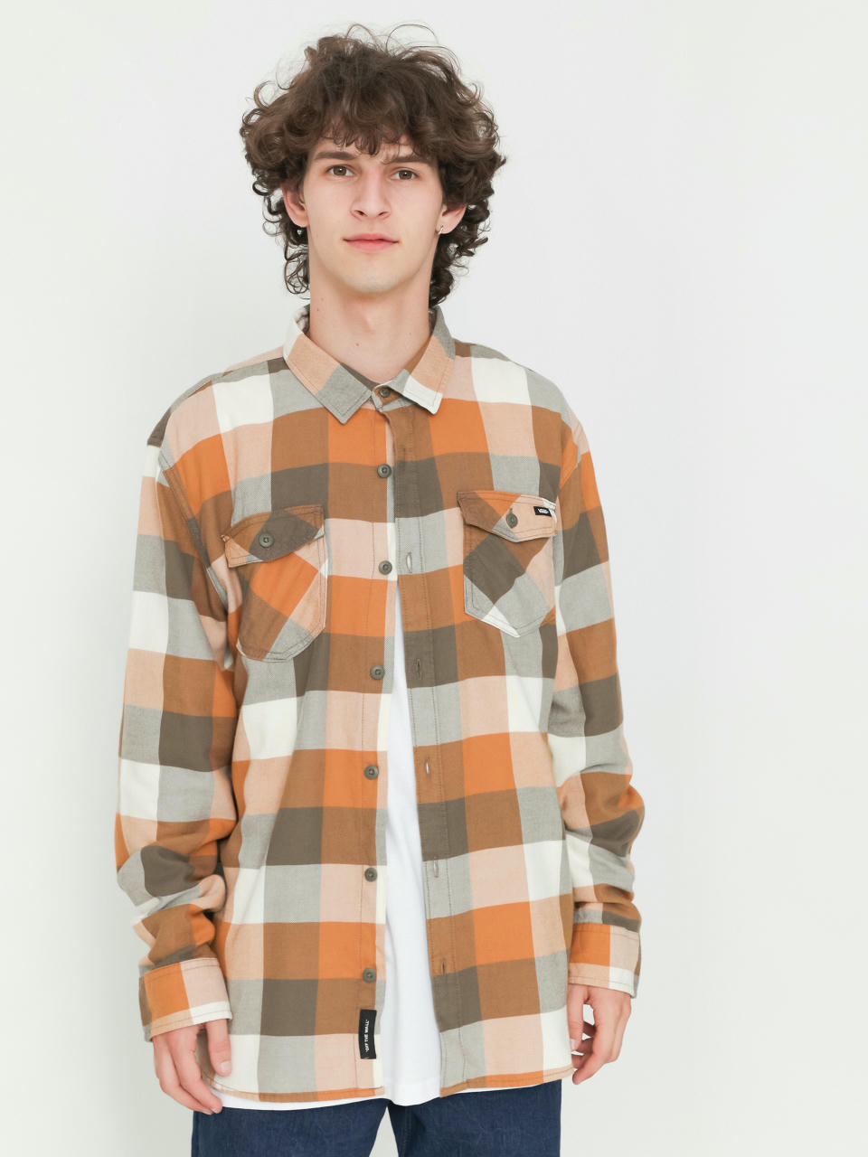 Риза Vans Box Flannel Classic (bungee cord/brown sugar)