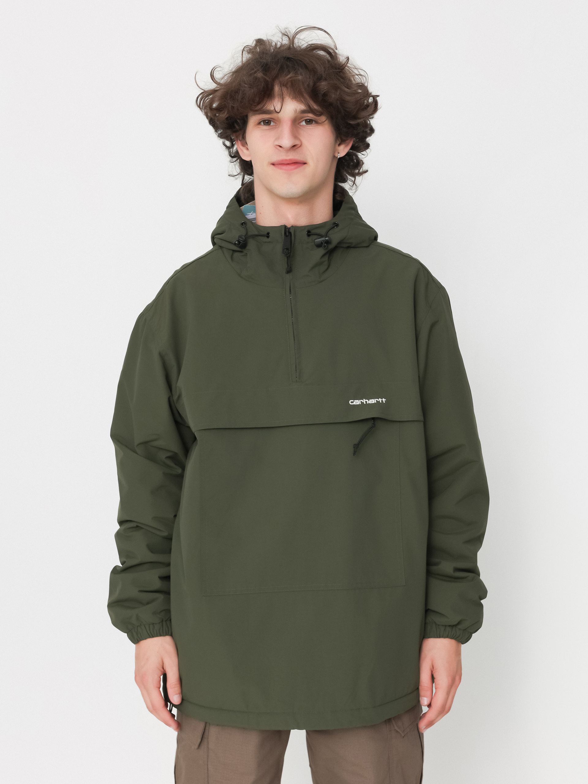 u042fu043au0435 Carhartt WIP Windbreaker Pullover (office green/white)