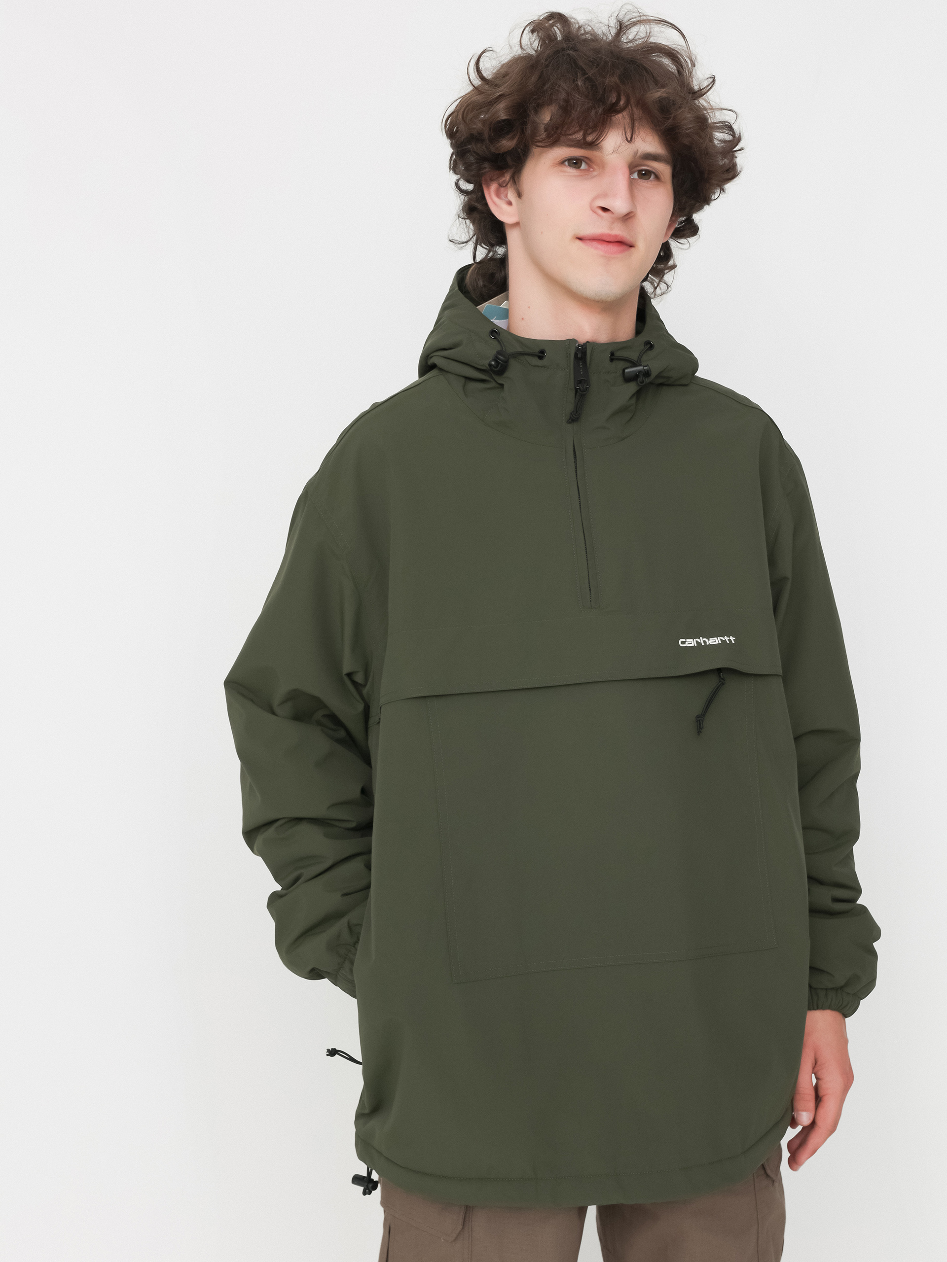 Яке Carhartt WIP Windbreaker Pullover (office green/white)