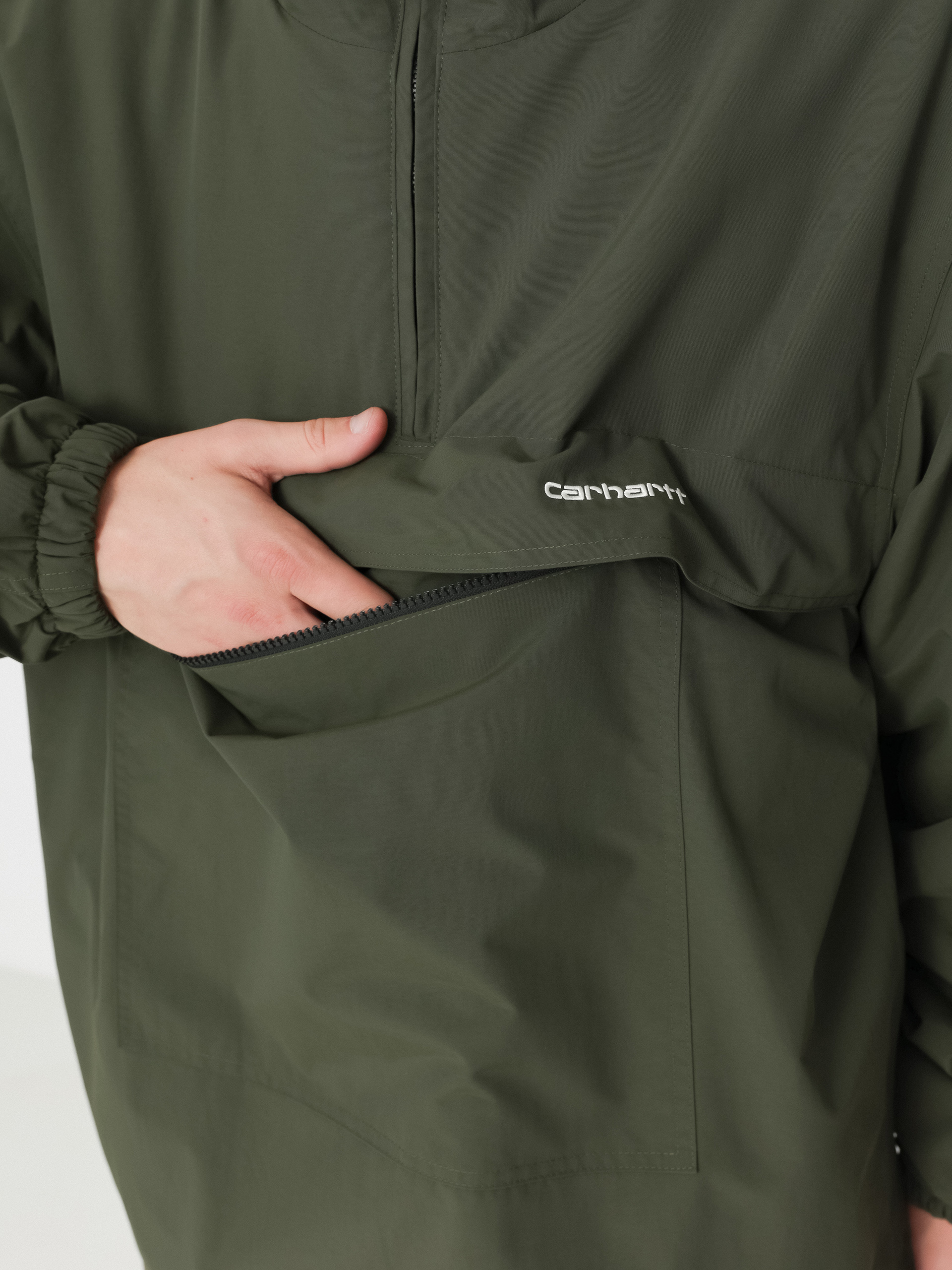 Яке Carhartt WIP Windbreaker Pullover (office green/white)