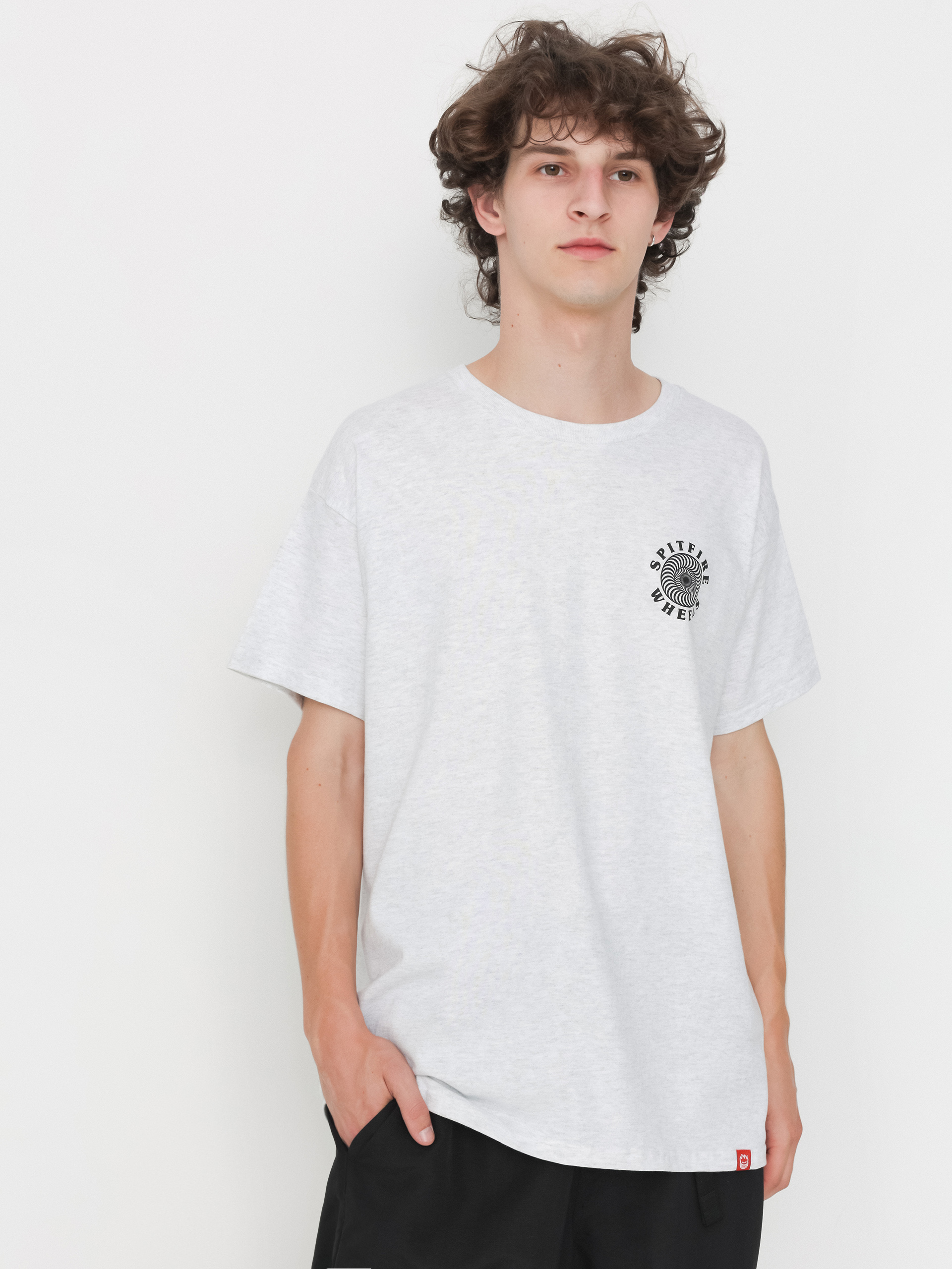 Тениска Spitfire Og Classic Fill (ash heather/black/red)