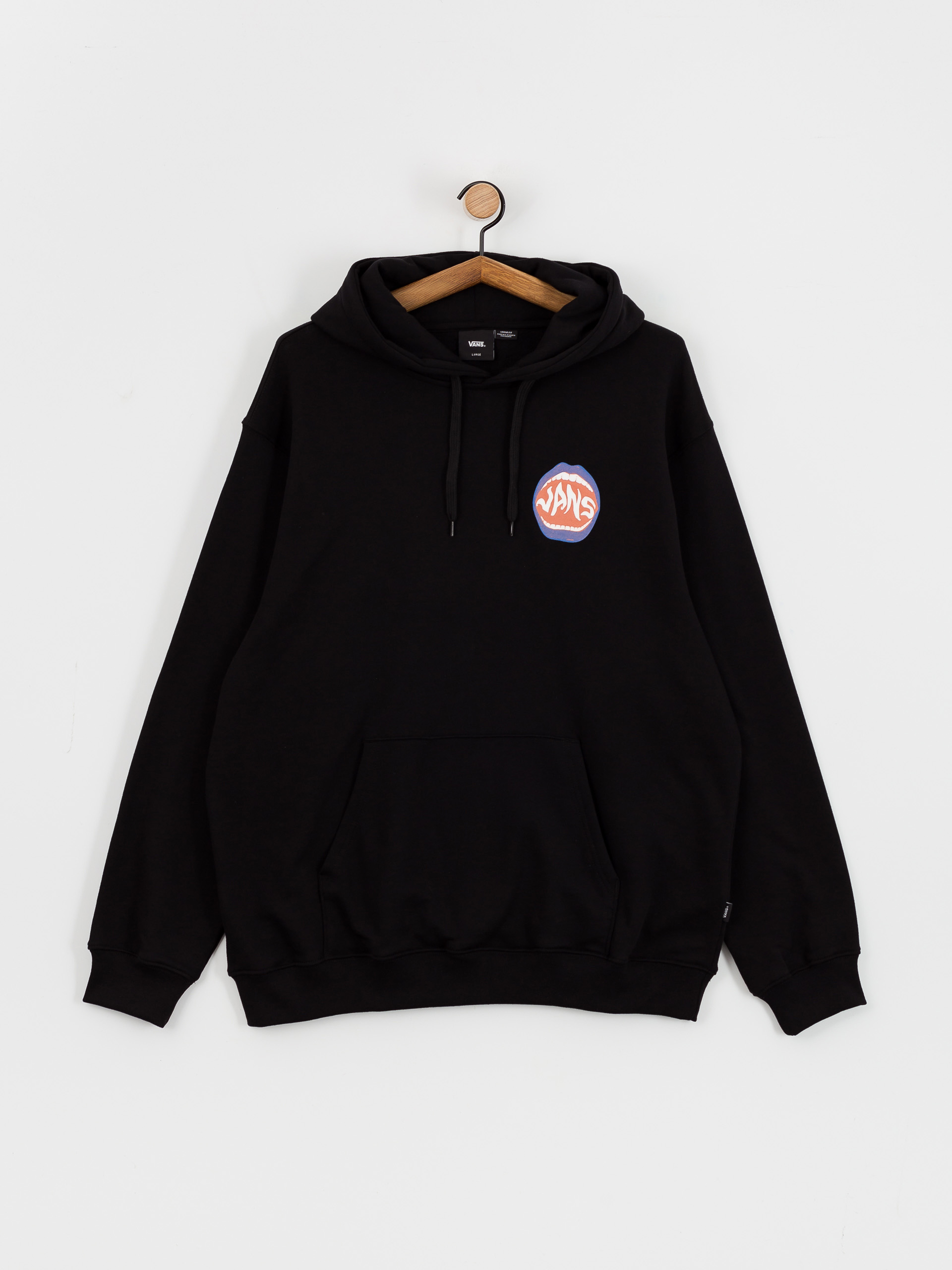 Суитшърт с качулка Vans OG Open Mouth Loose HD (black)