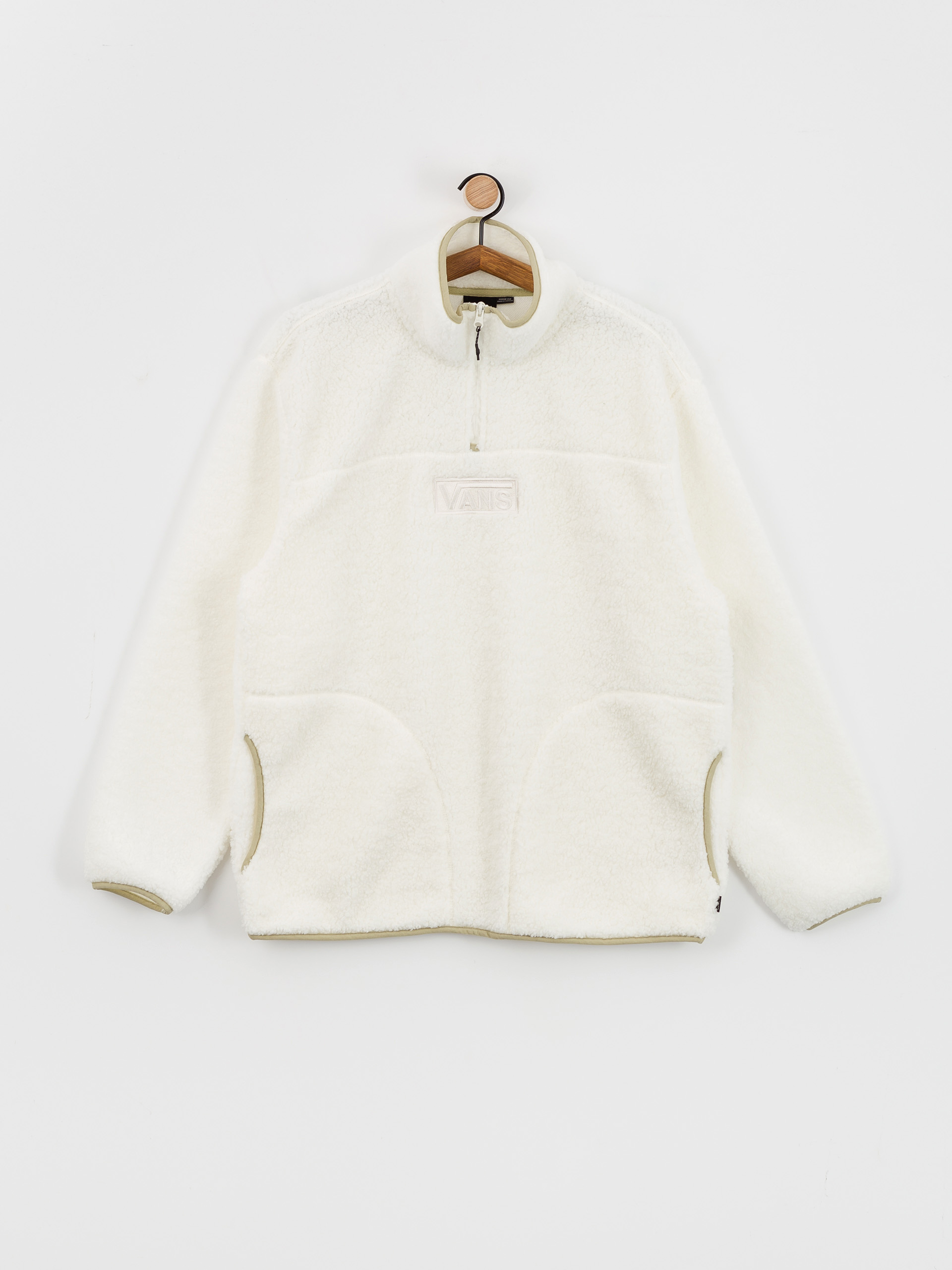 Мъжки Поларени суитшърт Vans Vans Boxed Sherpa Qzip (marshmallow)