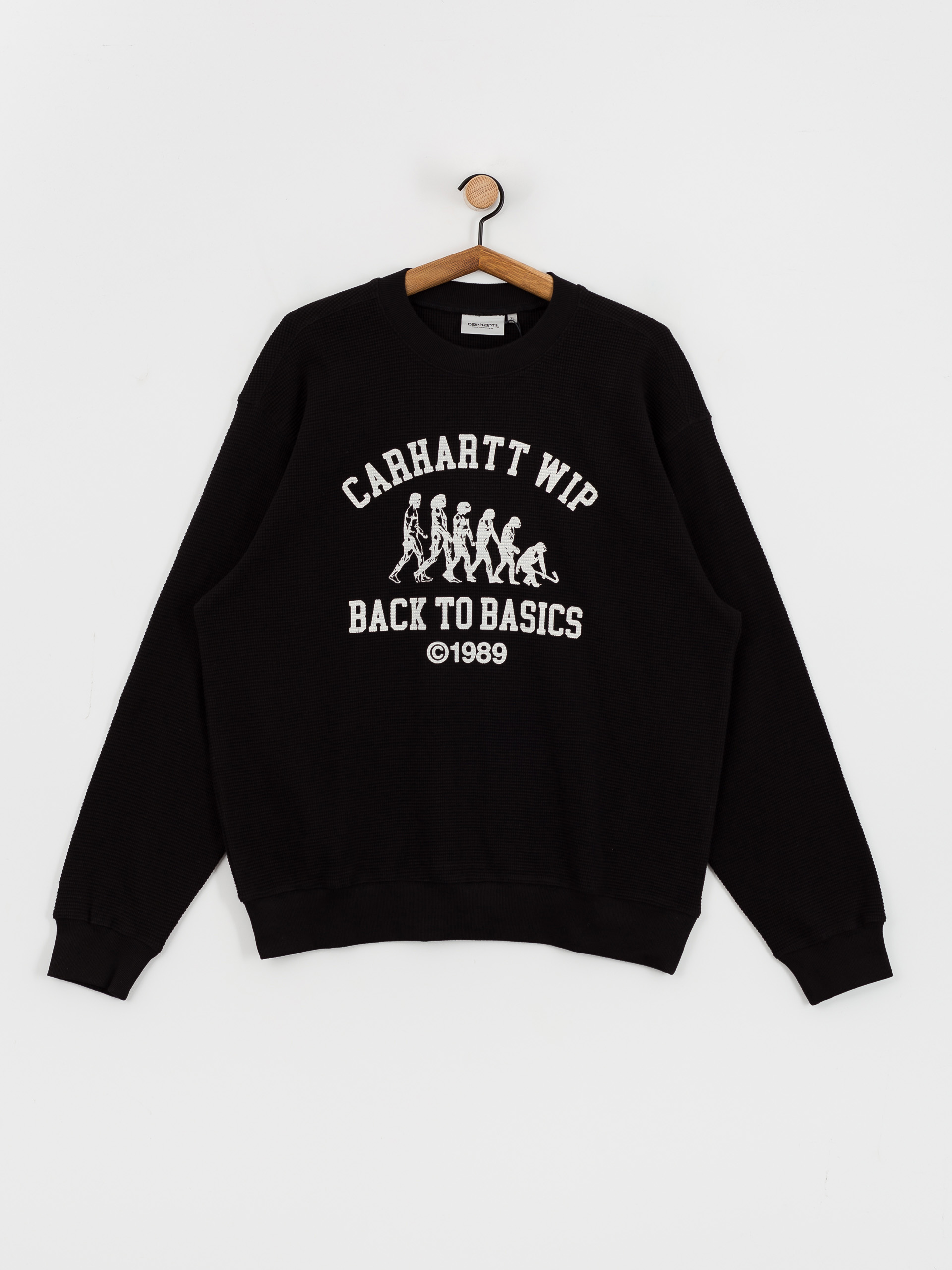 Суитшърт Carhartt WIP Main Basics (black/white)