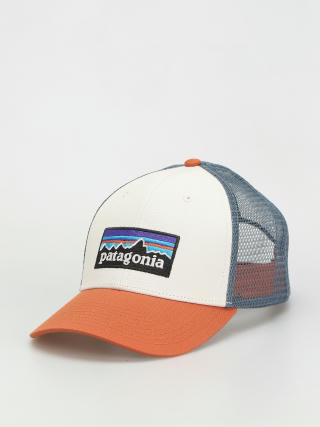 Шапка с козирка Patagonia P 6 Logo LoPro Trucker (white w/redtail rust)