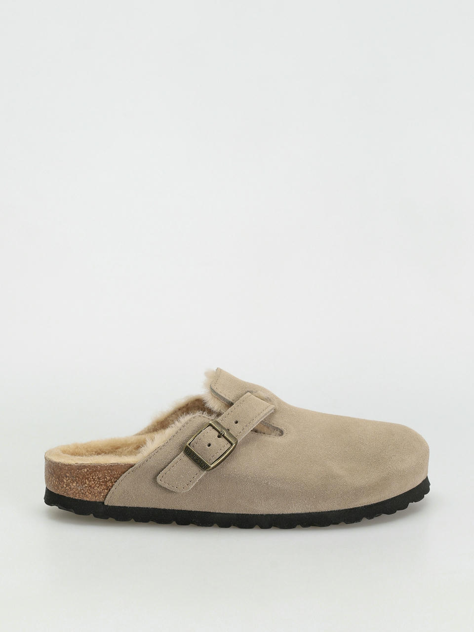 Чехли Birkenstock Boston Shearling Suede Leather Fur Narrow Wmn (taupe)