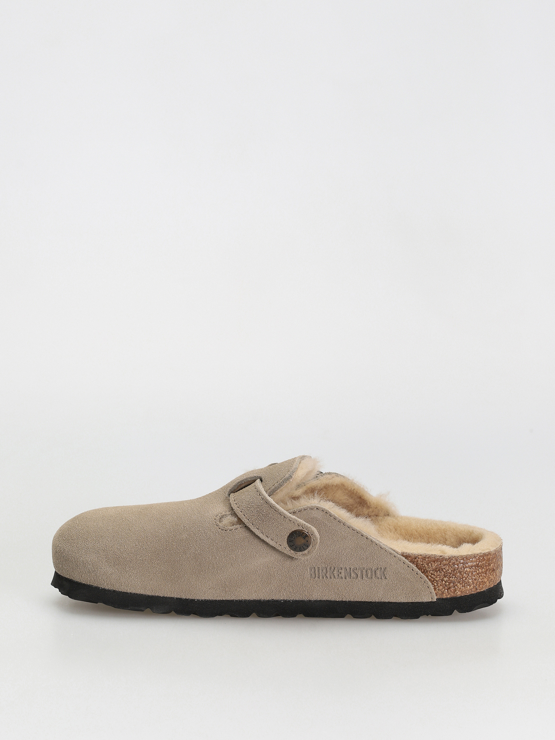 Чехли Birkenstock Boston Shearling Suede Leather Fur Narrow Wmn (taupe)