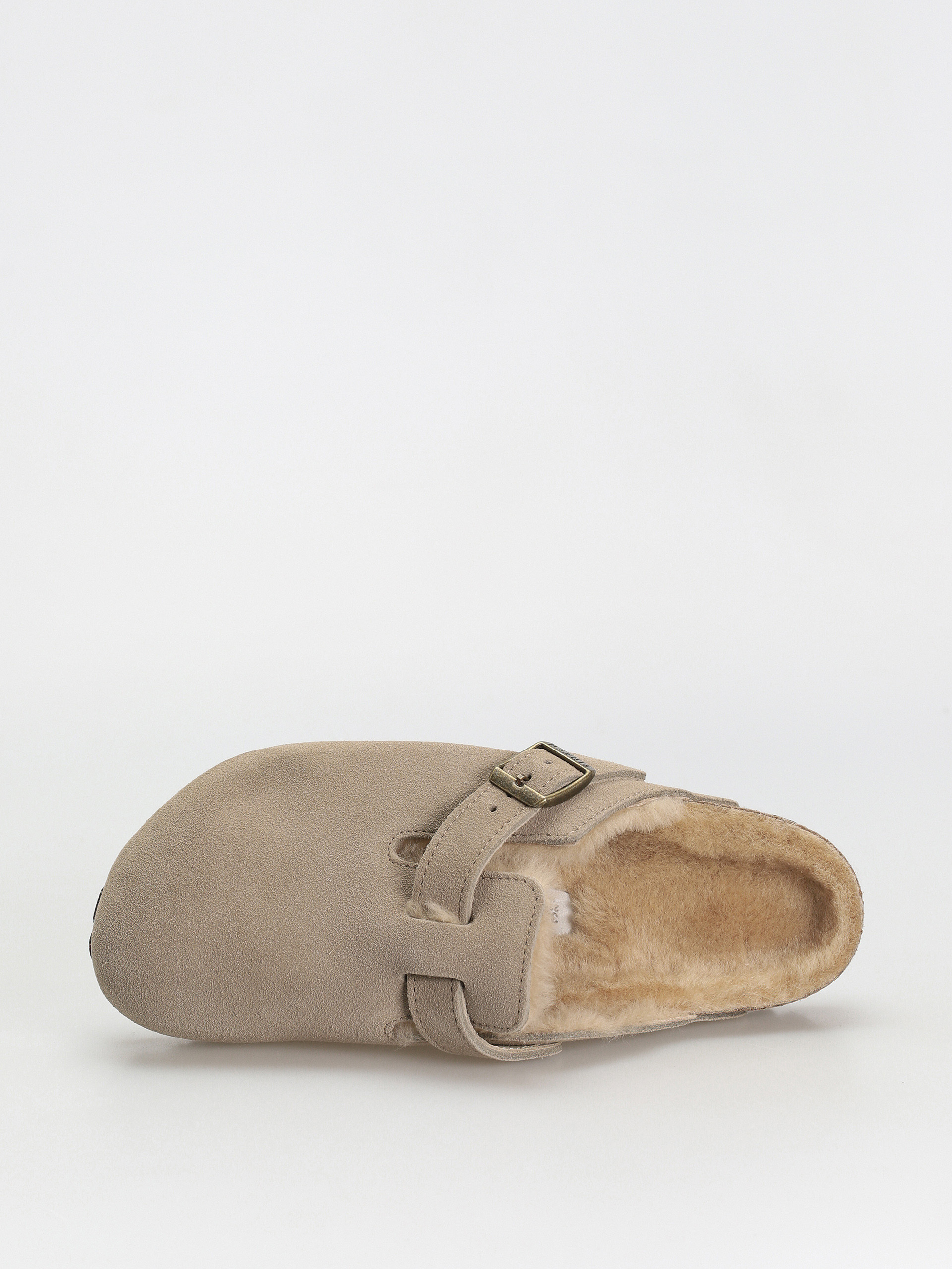 Чехли Birkenstock Boston Shearling Suede Leather Fur Narrow Wmn (taupe)