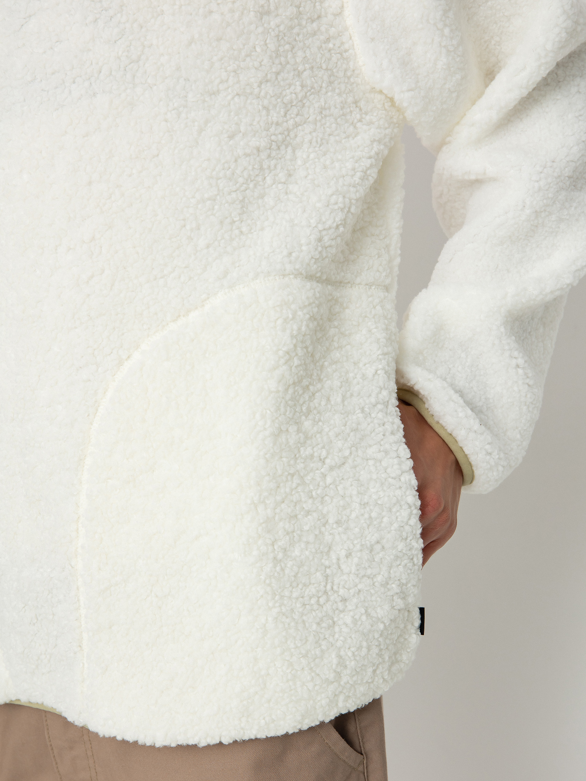 Мъжки Поларени суитшърт Vans Vans Boxed Sherpa Qzip (marshmallow)