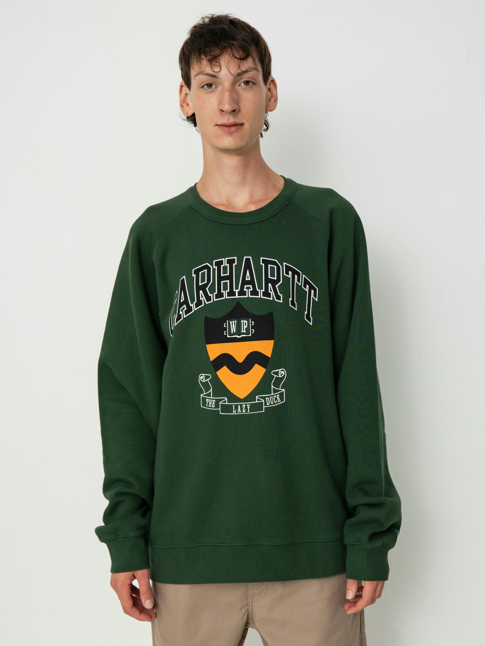 Суитшърт Carhartt WIP Lazy Duck Academy (sycamore tree)