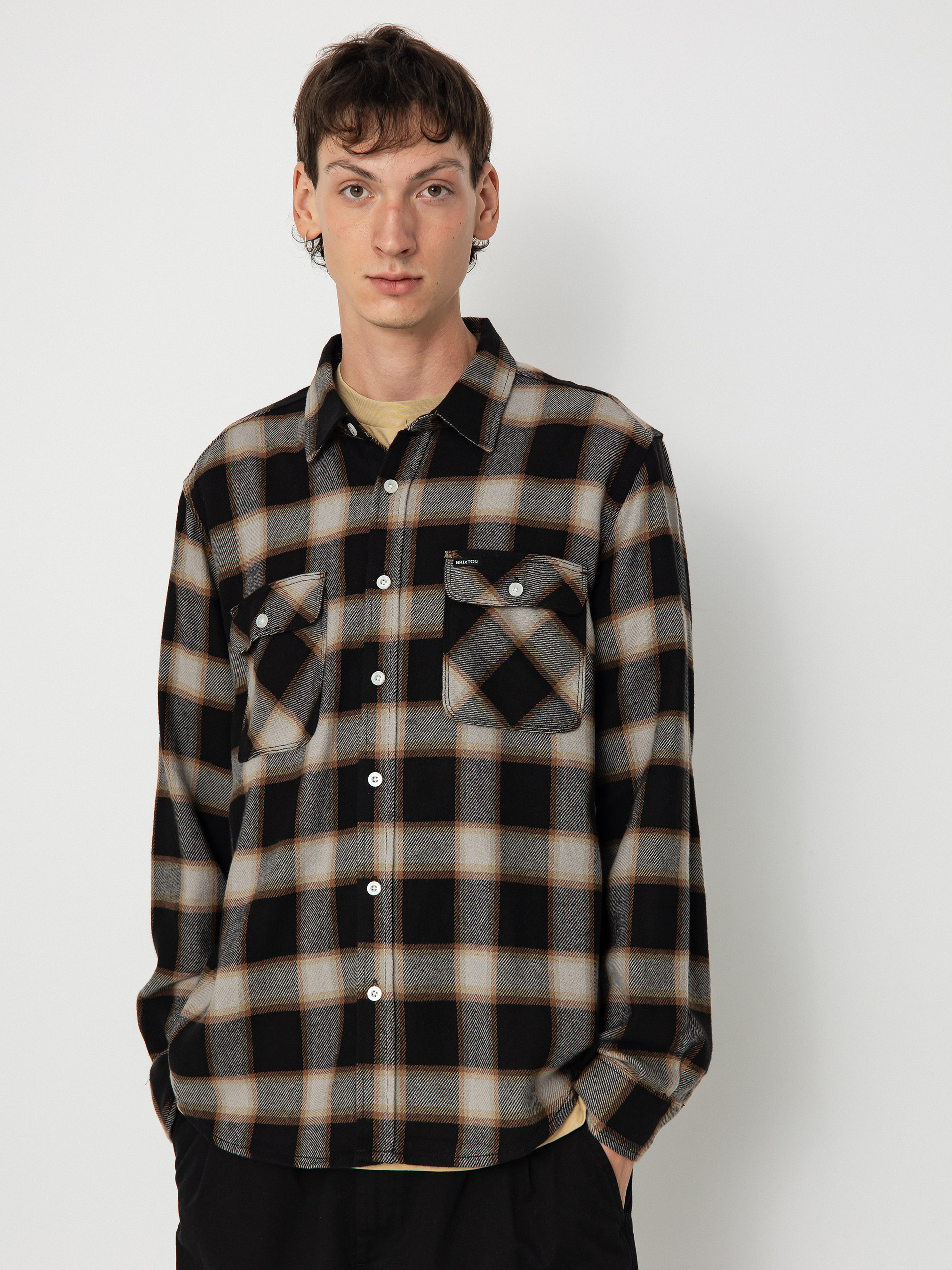 Риза Brixton 20Th Anniv Bowery Flannel (black/cream)