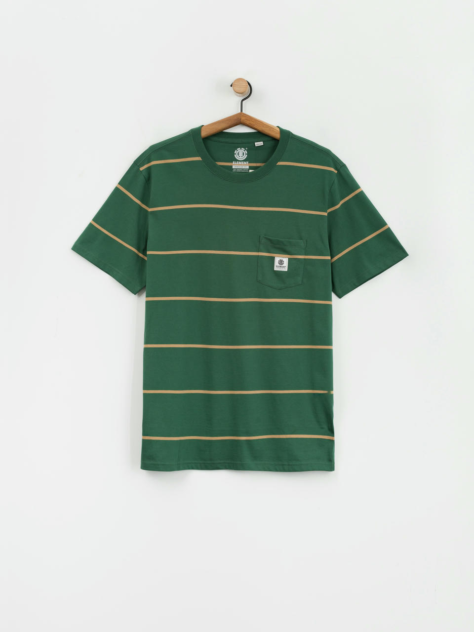 Тениска Element Basic Pocket Label (trekking green stripes)