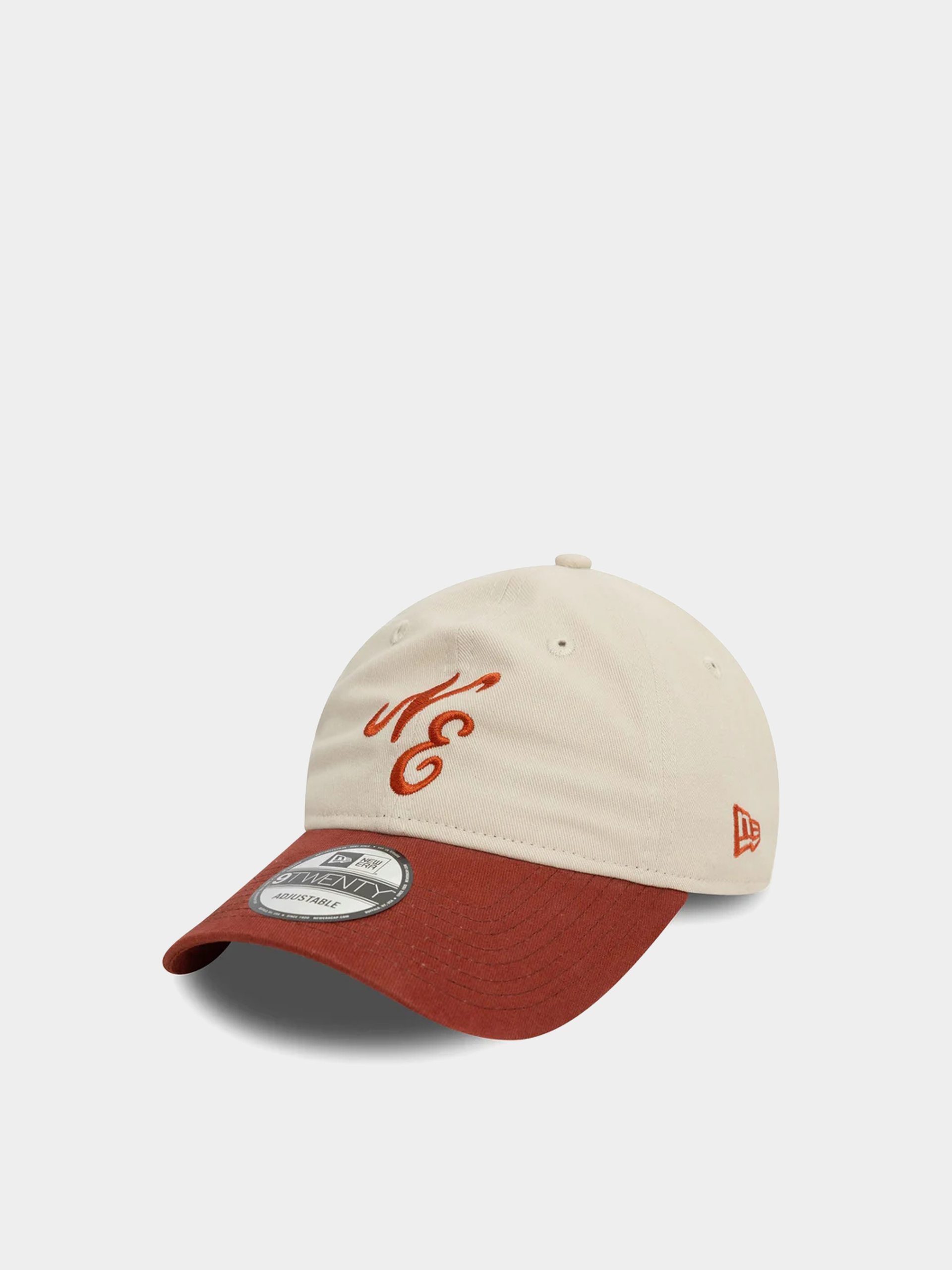u0428u0430u043fu043au0430 u0441 u043au043eu0437u0438u0440u043au0430 New Era Peached Cotton 9Twenty (brick/white)
