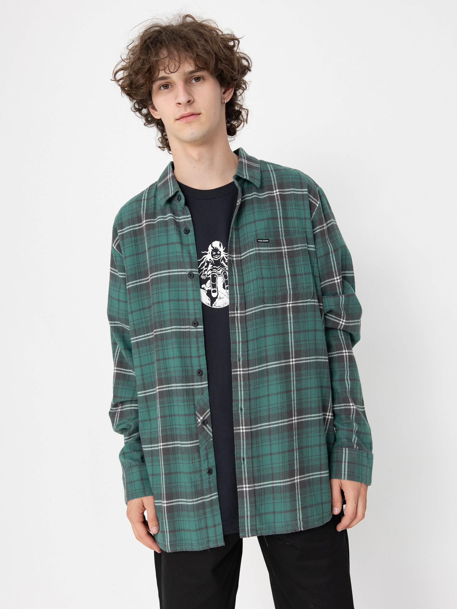 Риза Volcom Caden Plaid Ls (sea green)