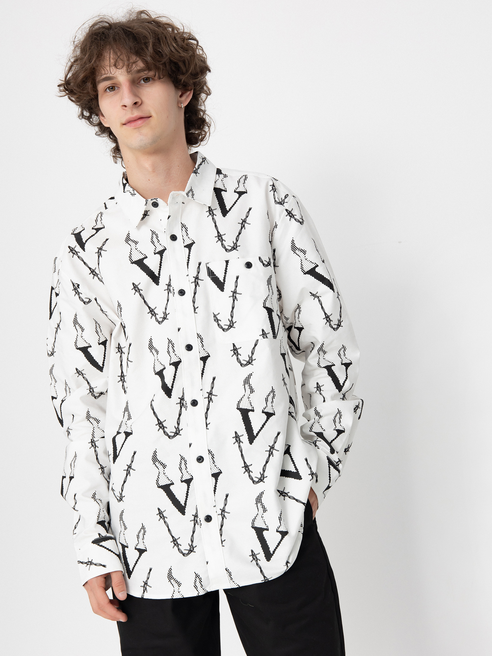 Риза Volcom Fergadelic Woven Ls (white)
