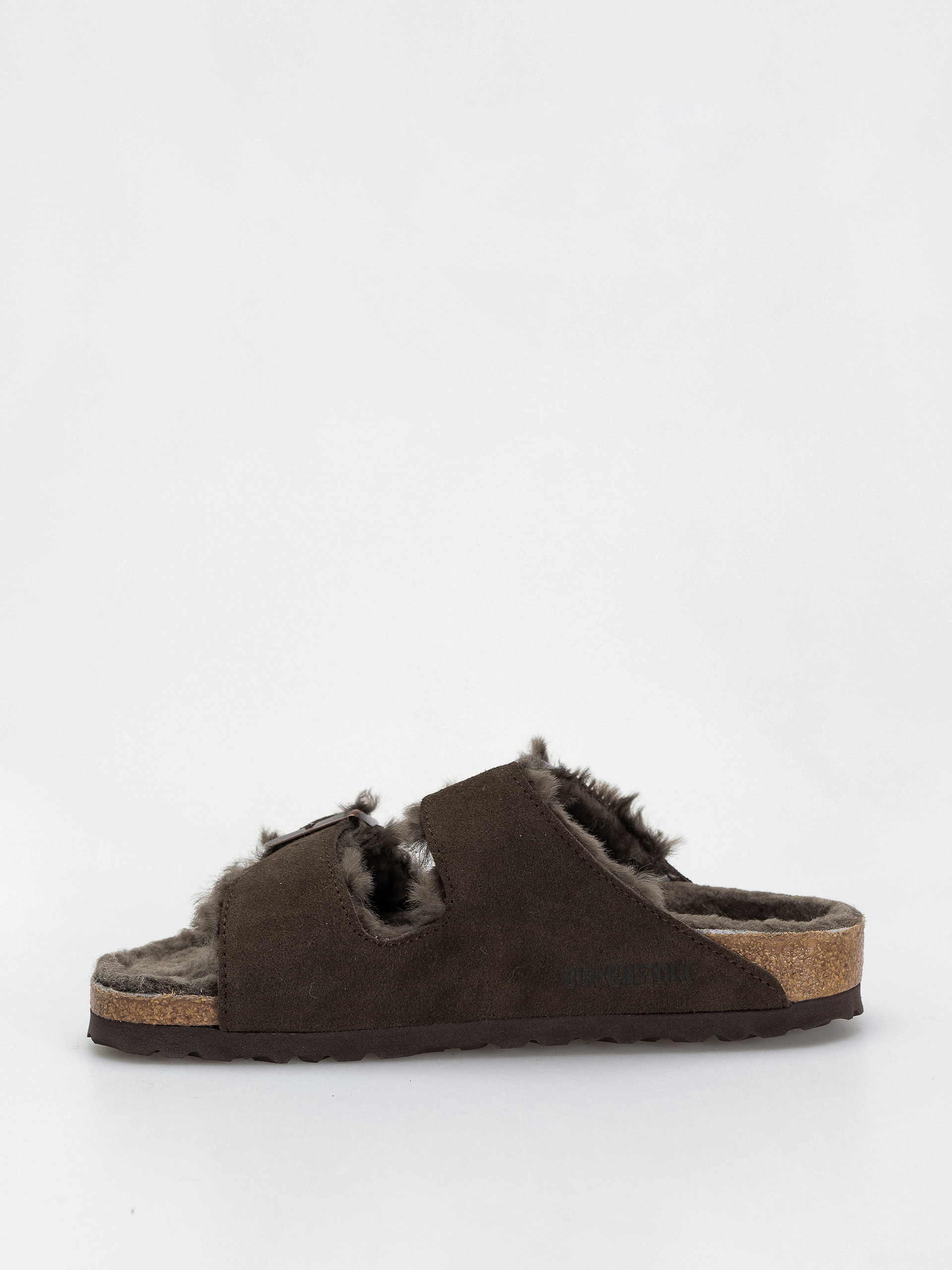 Чехли Birkenstock Arizona Shearling Suede Leather Fur Narrow Wmn (mocha)