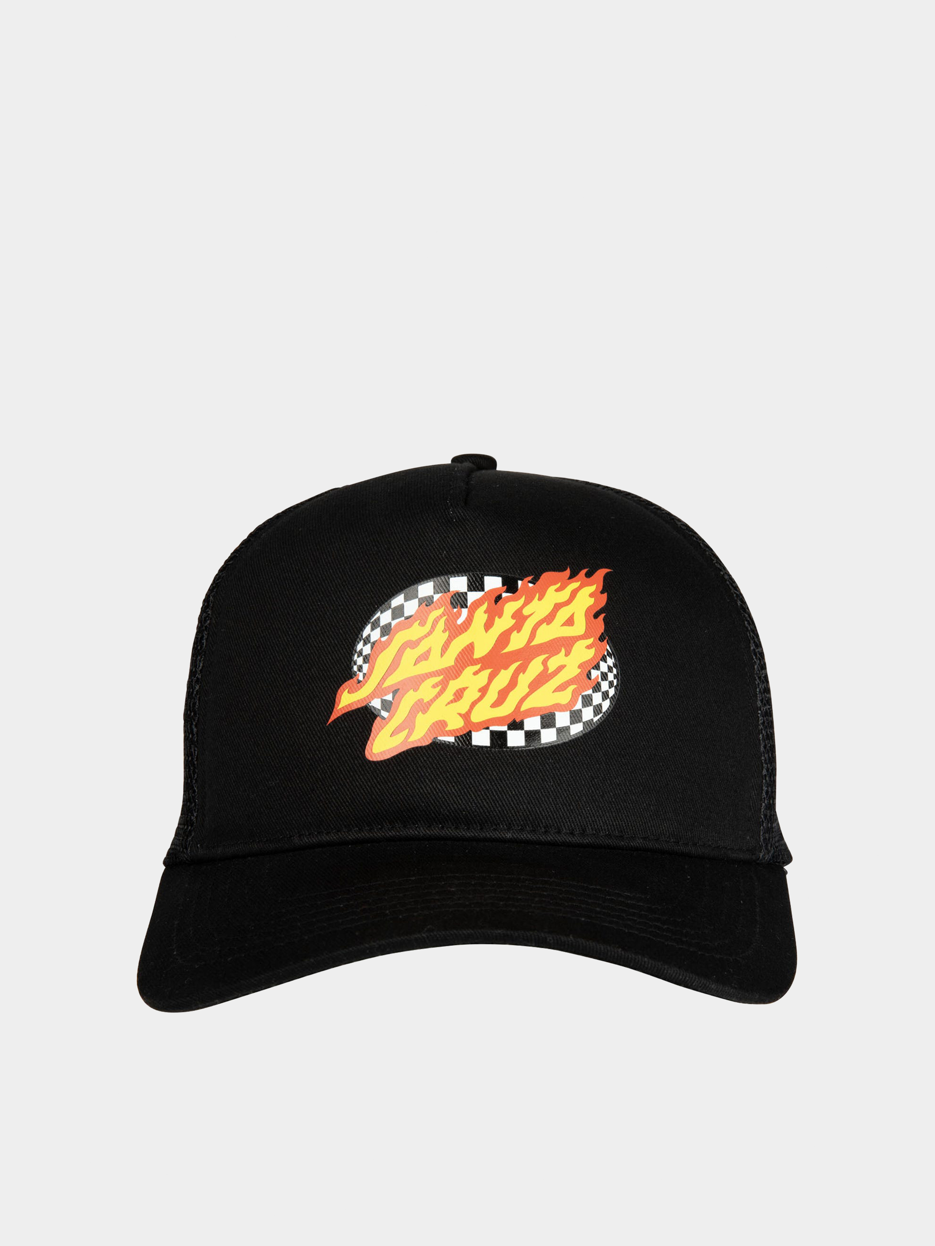 Шапка с козирка Santa Cruz Oval Check Flame (black)