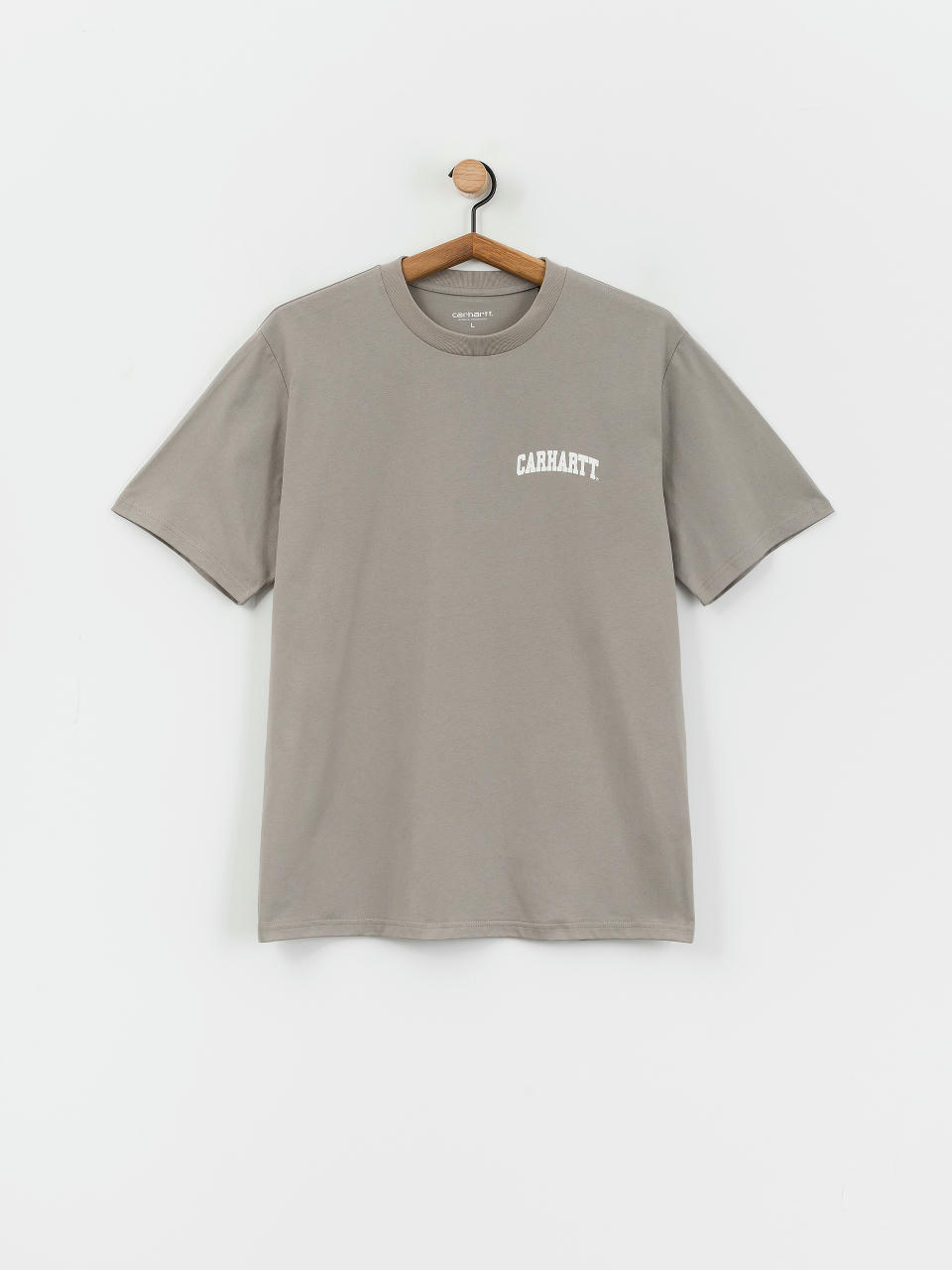 Тениска Carhartt WIP University Script (misty grey/white)